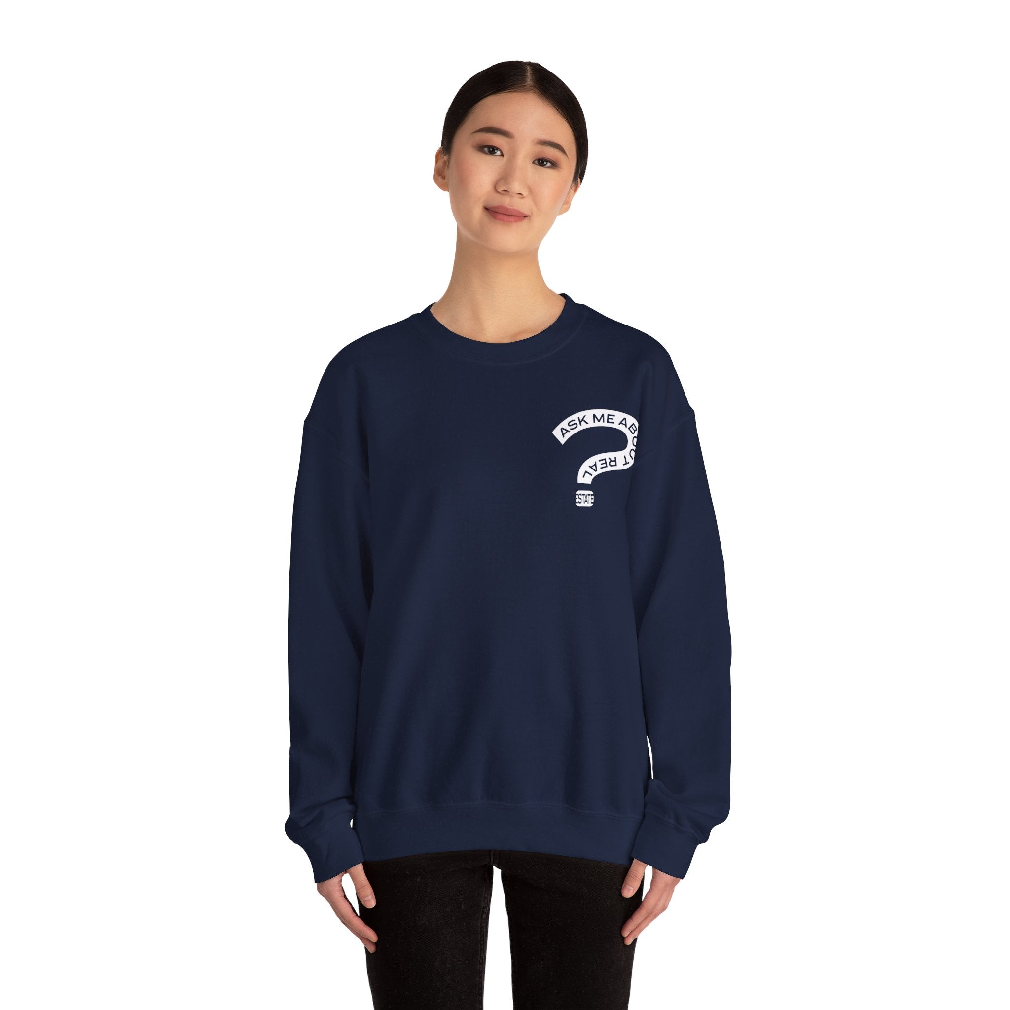 Ask Me About Real Estate Unisex Heavy Blend™ Crewneck Sweatshirt