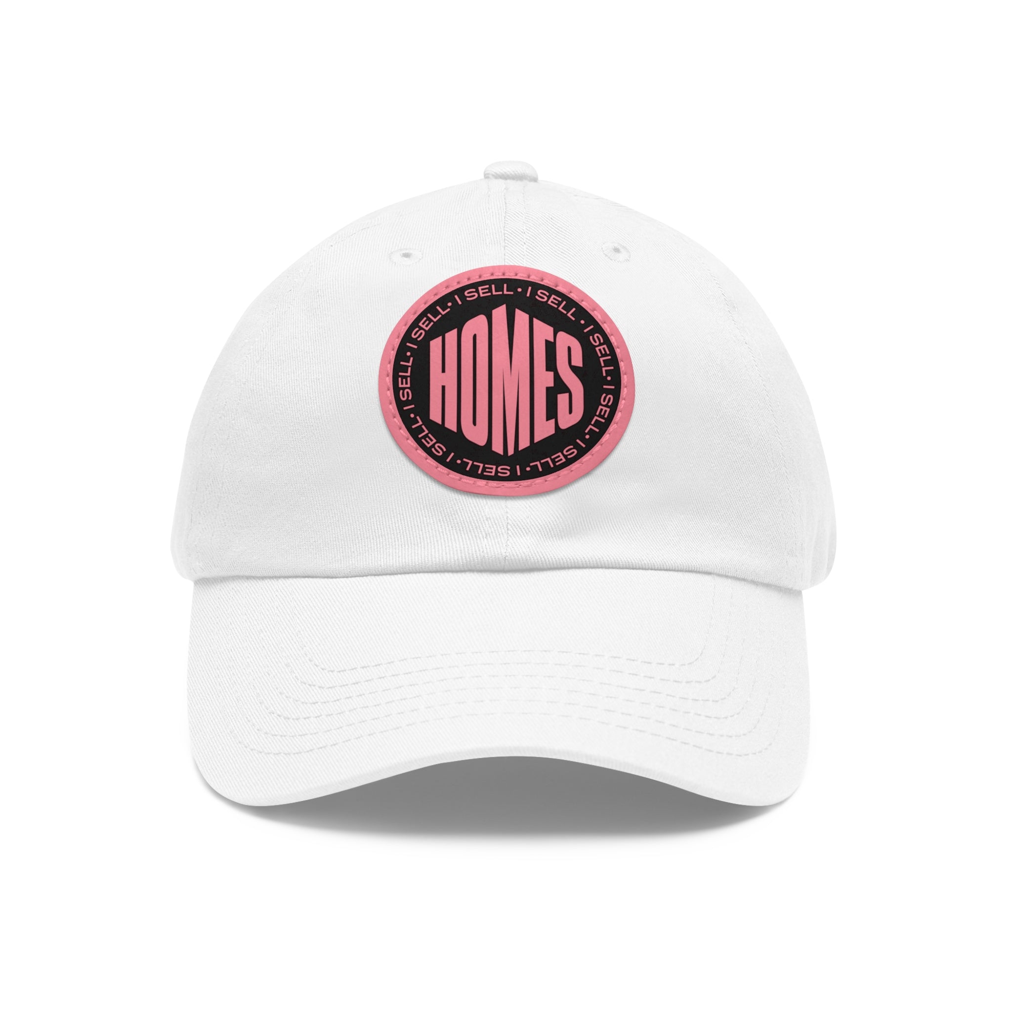 I Sell Homes Dad Hat with Leather Patch (Round)