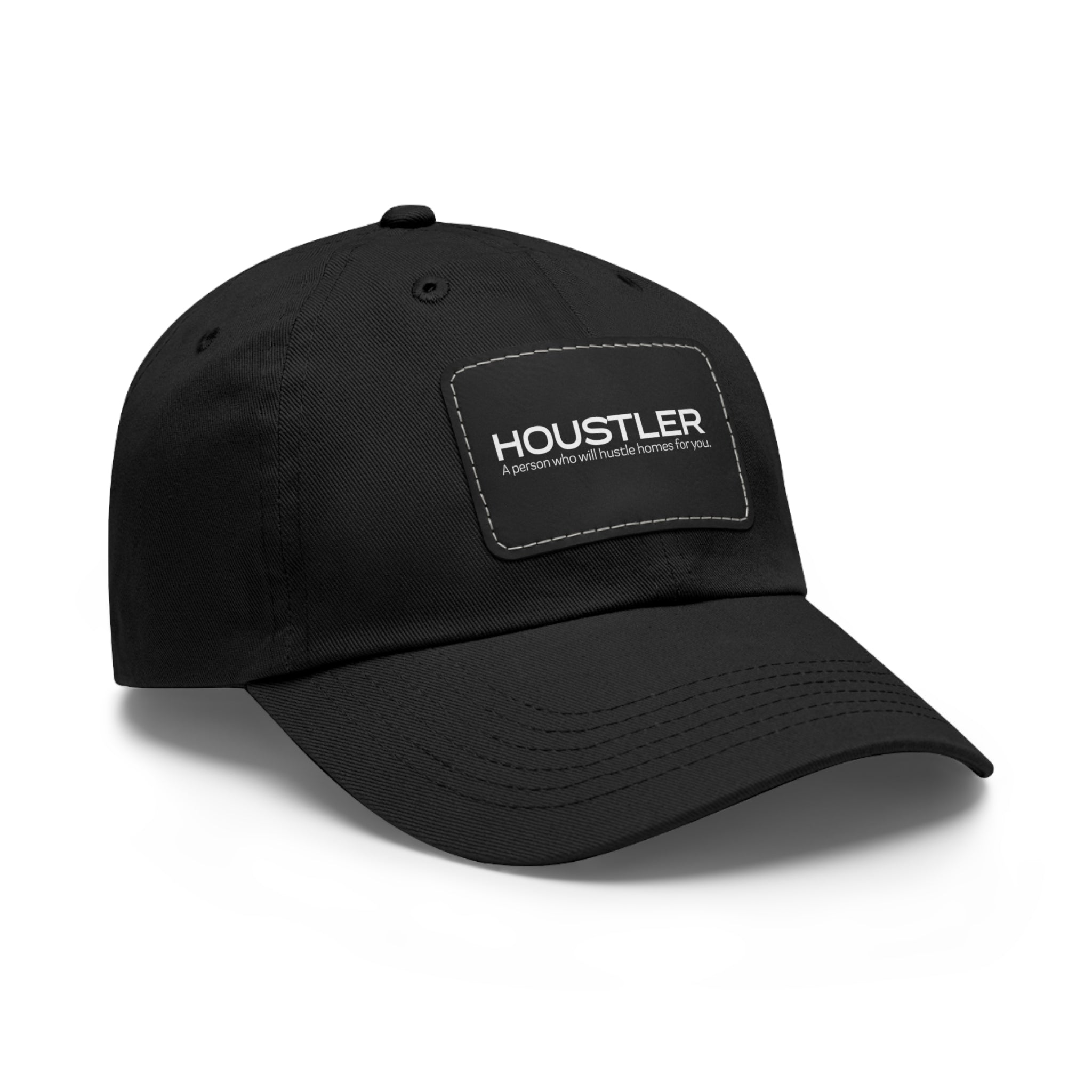 Houstler Dad Hat with Leather Patch (Rectangle)