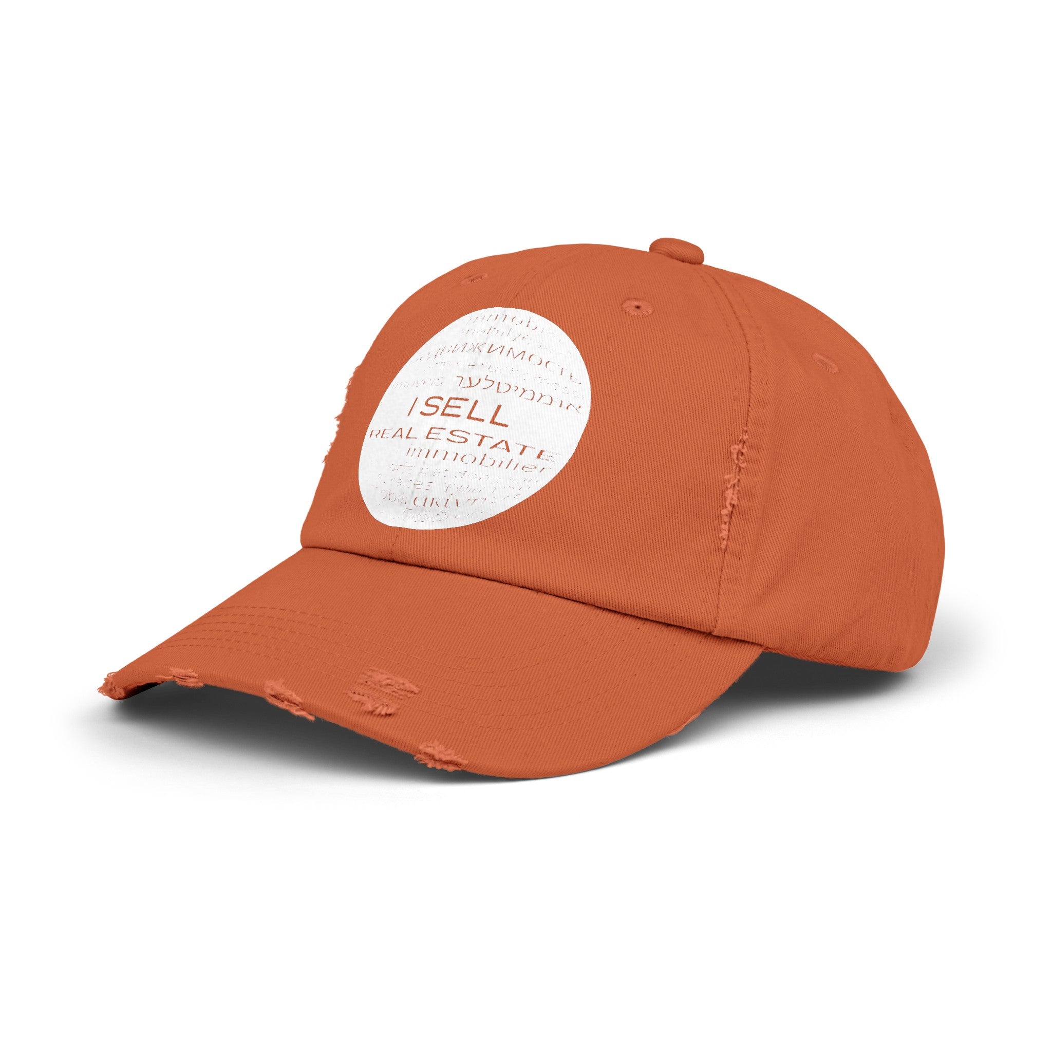 I Sell Real Estate Translated Unisex Distressed Cap