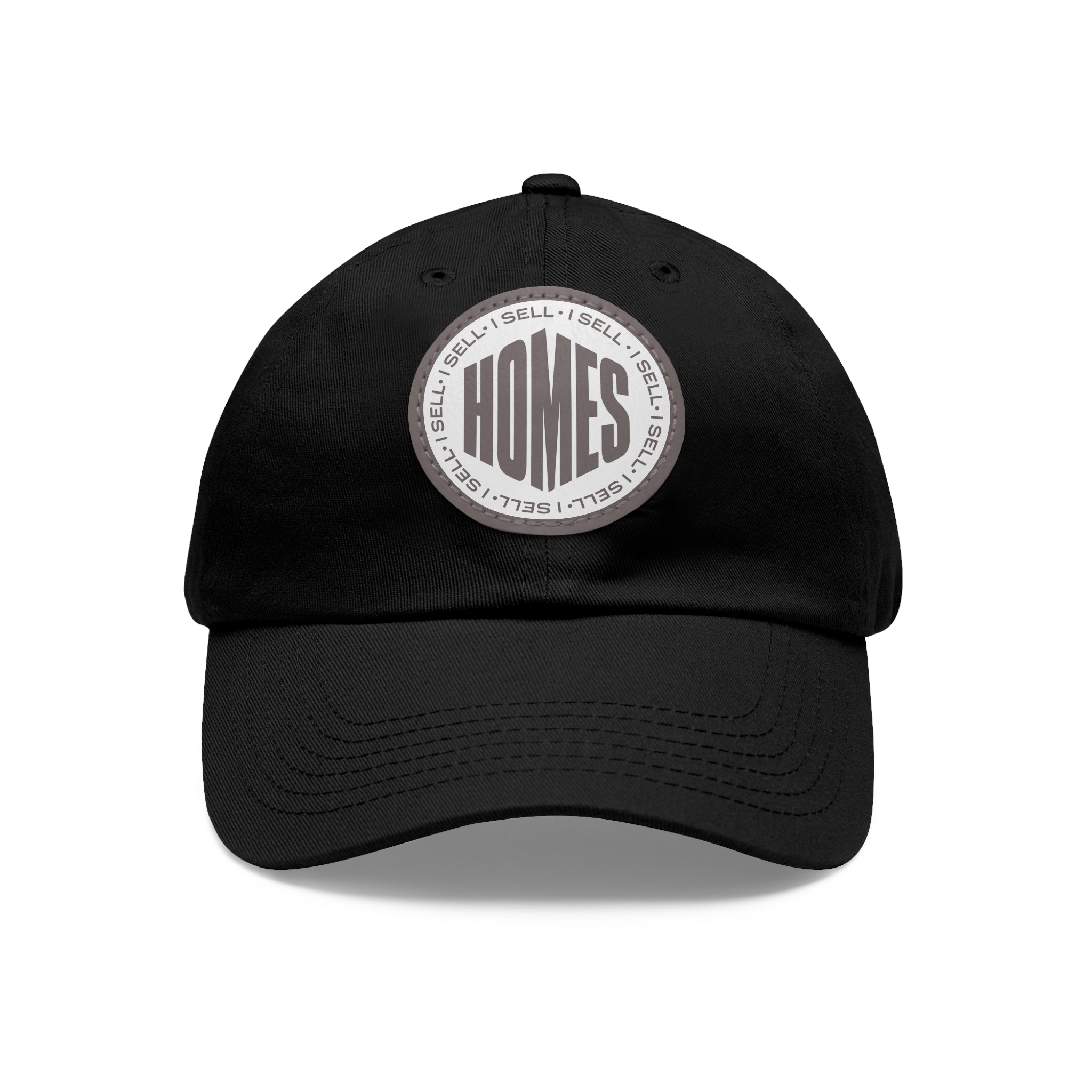 I Sell Homes Dad Hat with Leather Patch (Round)
