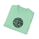 Ask Me About Real Estate Circle Unisex Softstyle T-Shirt
