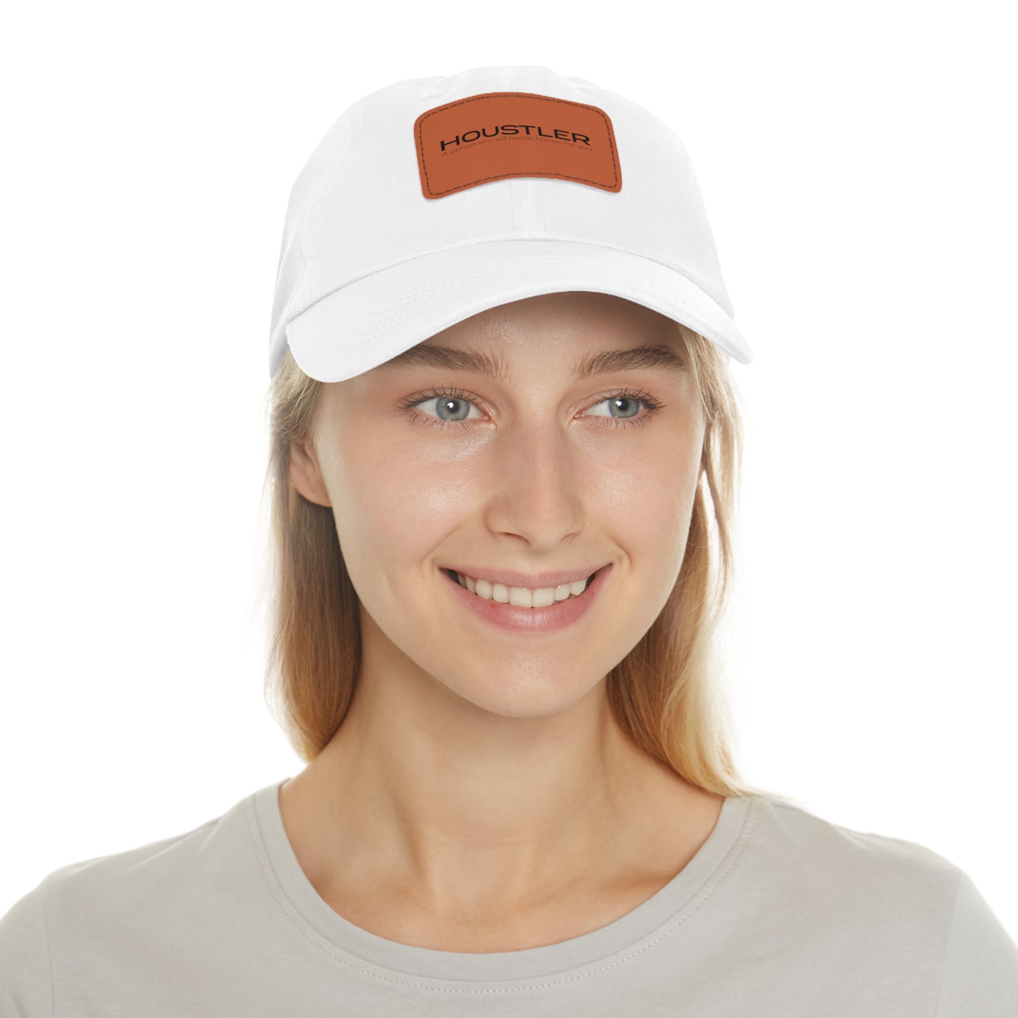 Houstler Dad Hat with Leather Patch (Rectangle)