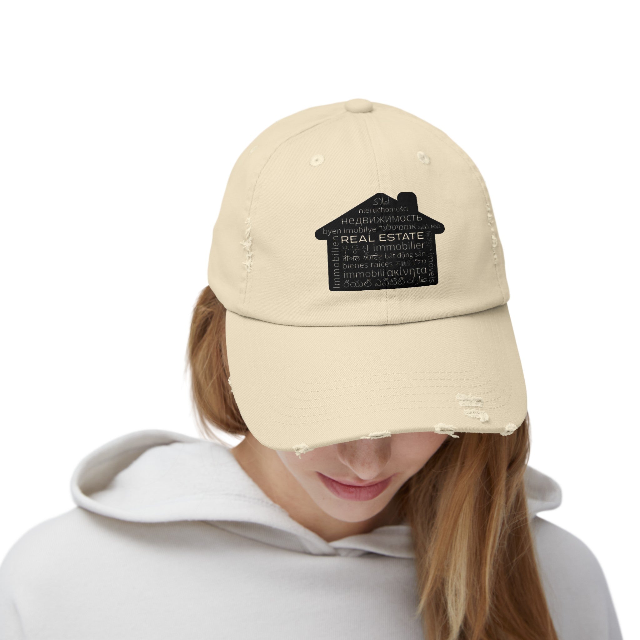 Real Estate Translated  Unisex Distressed Cap