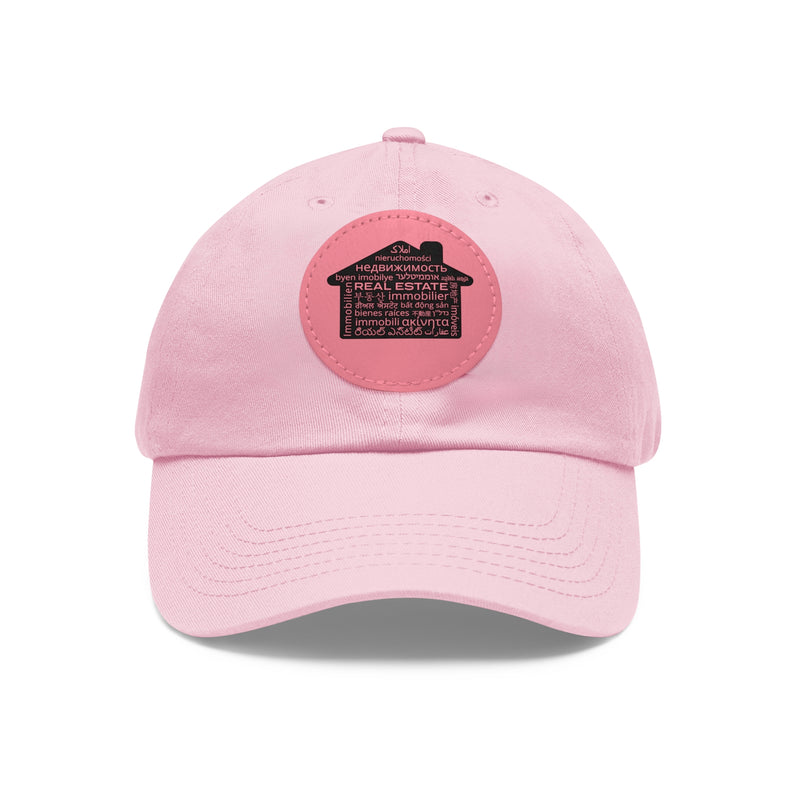 Real Estate Translated Dad Hat with Leather Patch (Round)