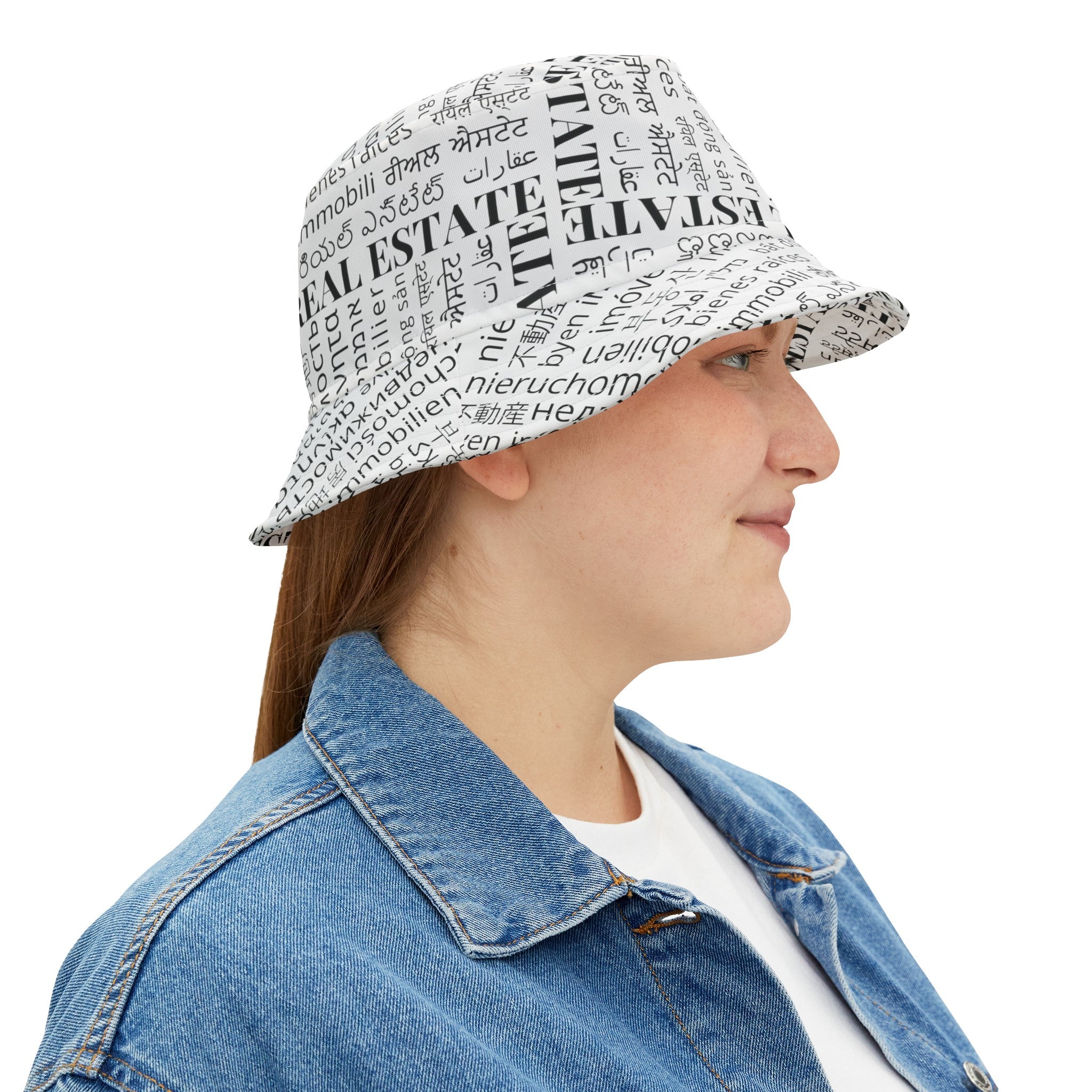 Real Estate Translated Bucket Hat (AOP)