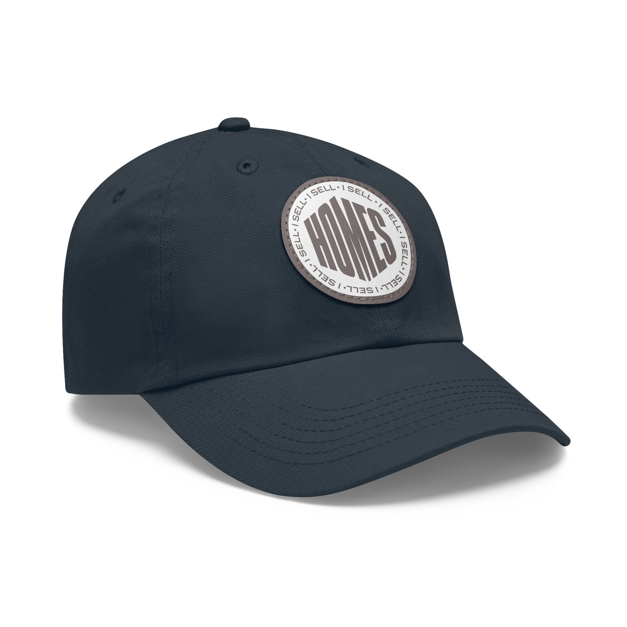 I Sell Homes Dad Hat with Leather Patch (Round)