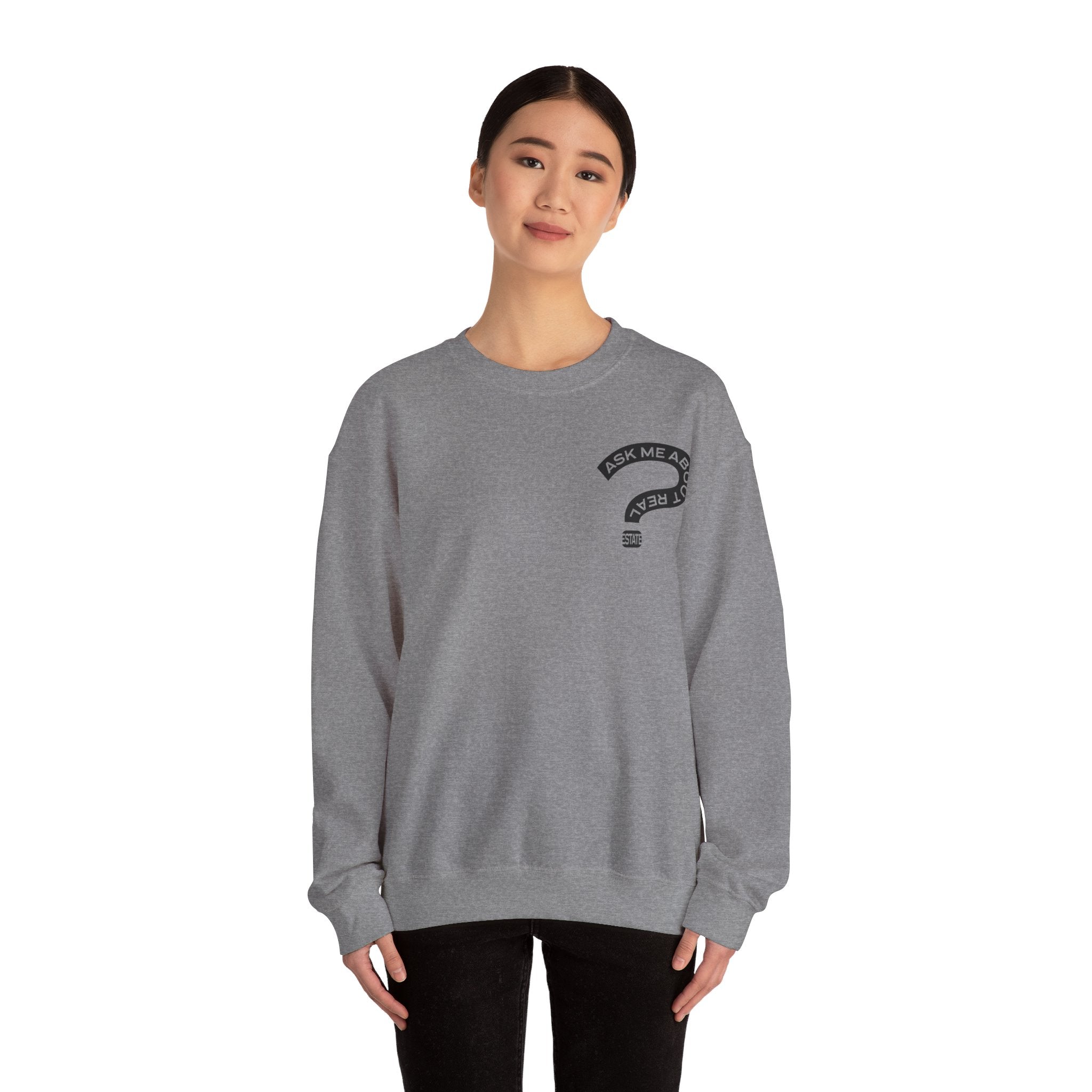 Ask Me About Real Estate Unisex Heavy Blend™ Crewneck Sweatshirt