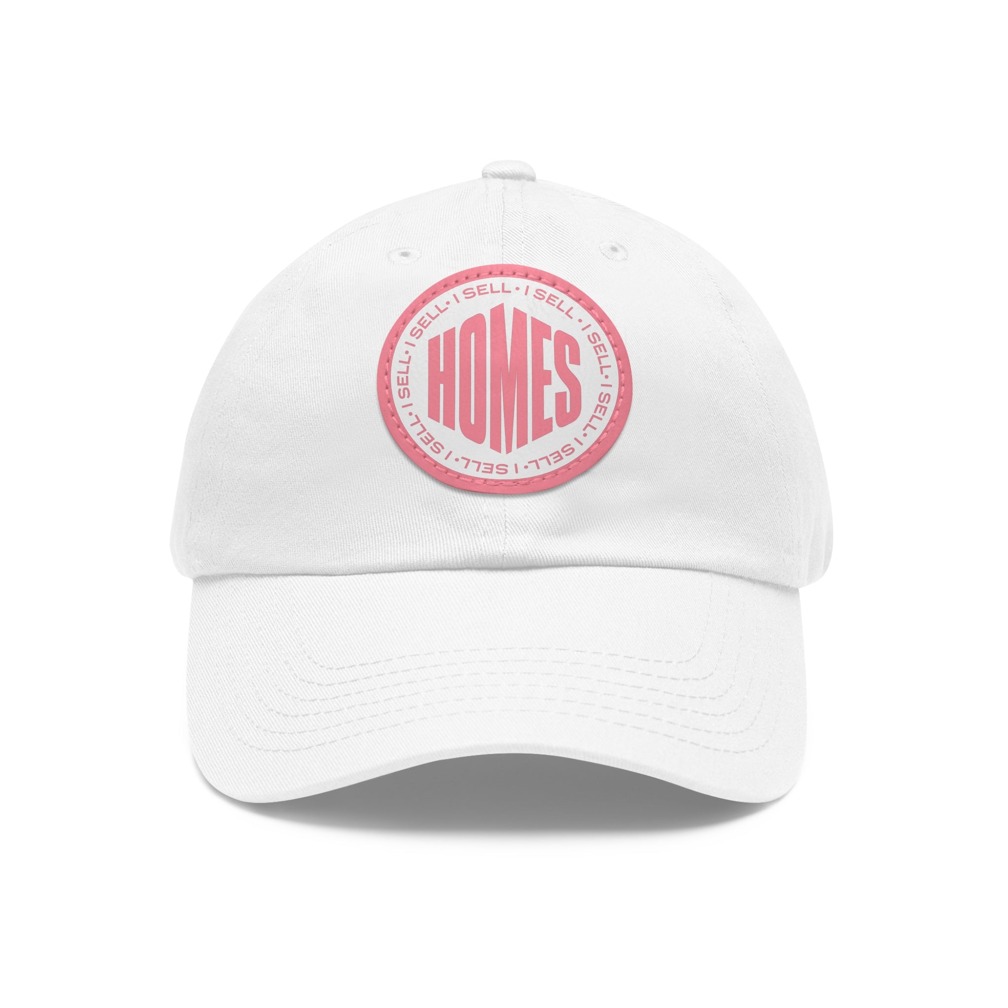 I Sell Homes Dad Hat with Leather Patch (Round)