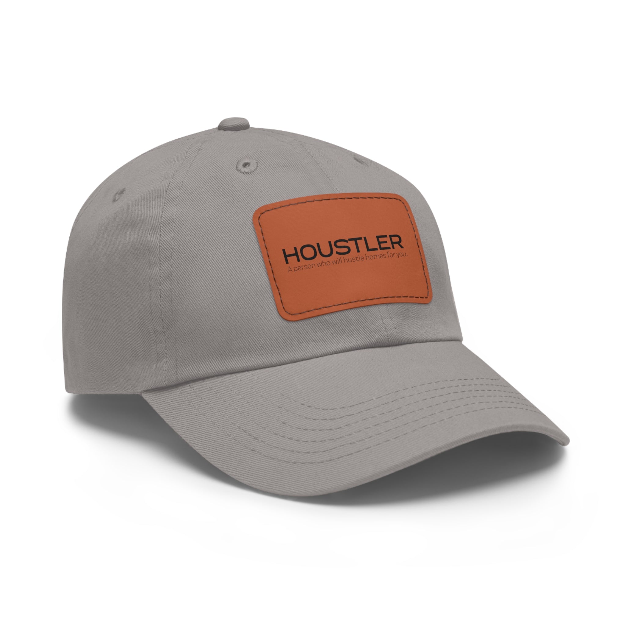 Houstler Dad Hat with Leather Patch (Rectangle)