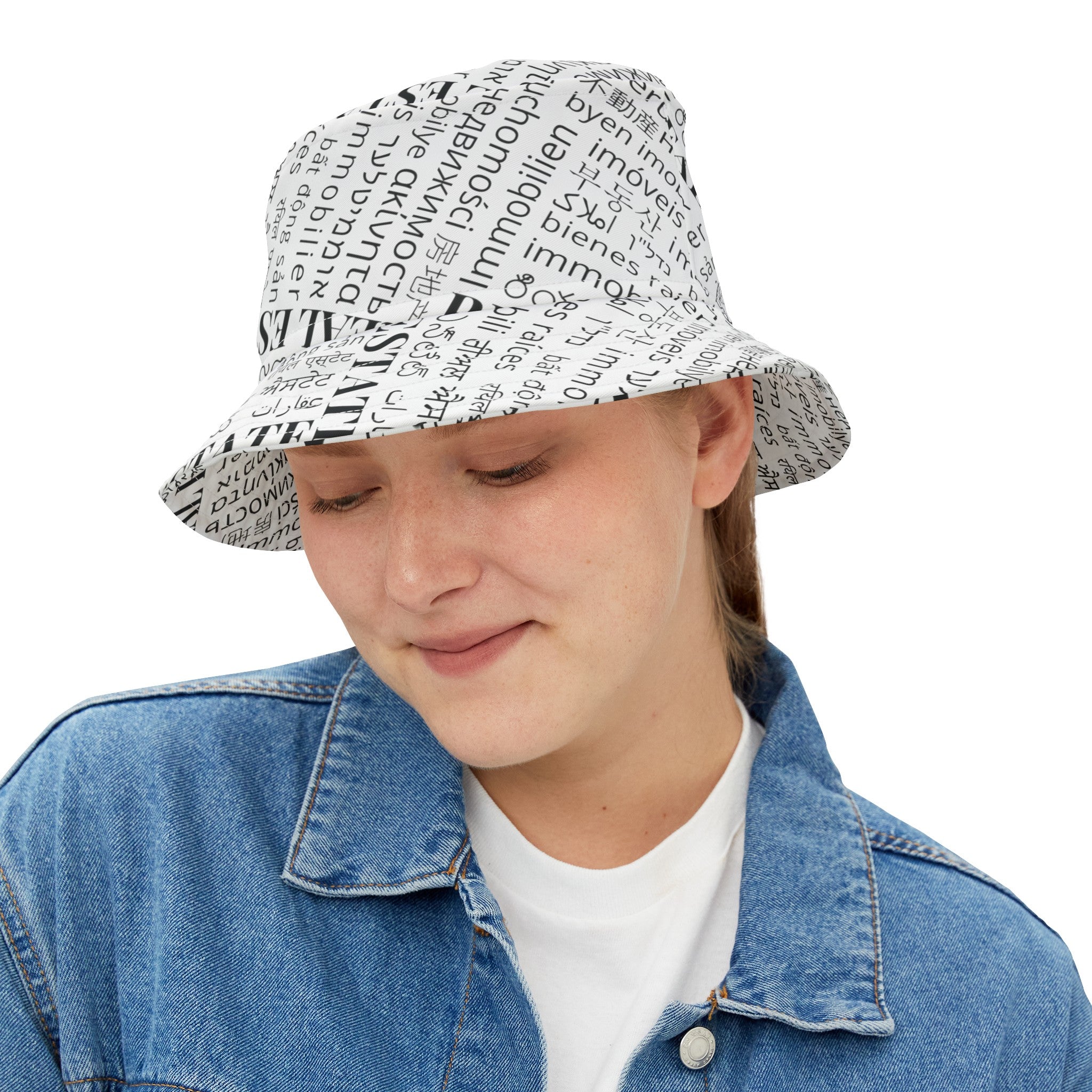 Real Estate Translated Bucket Hat (AOP)