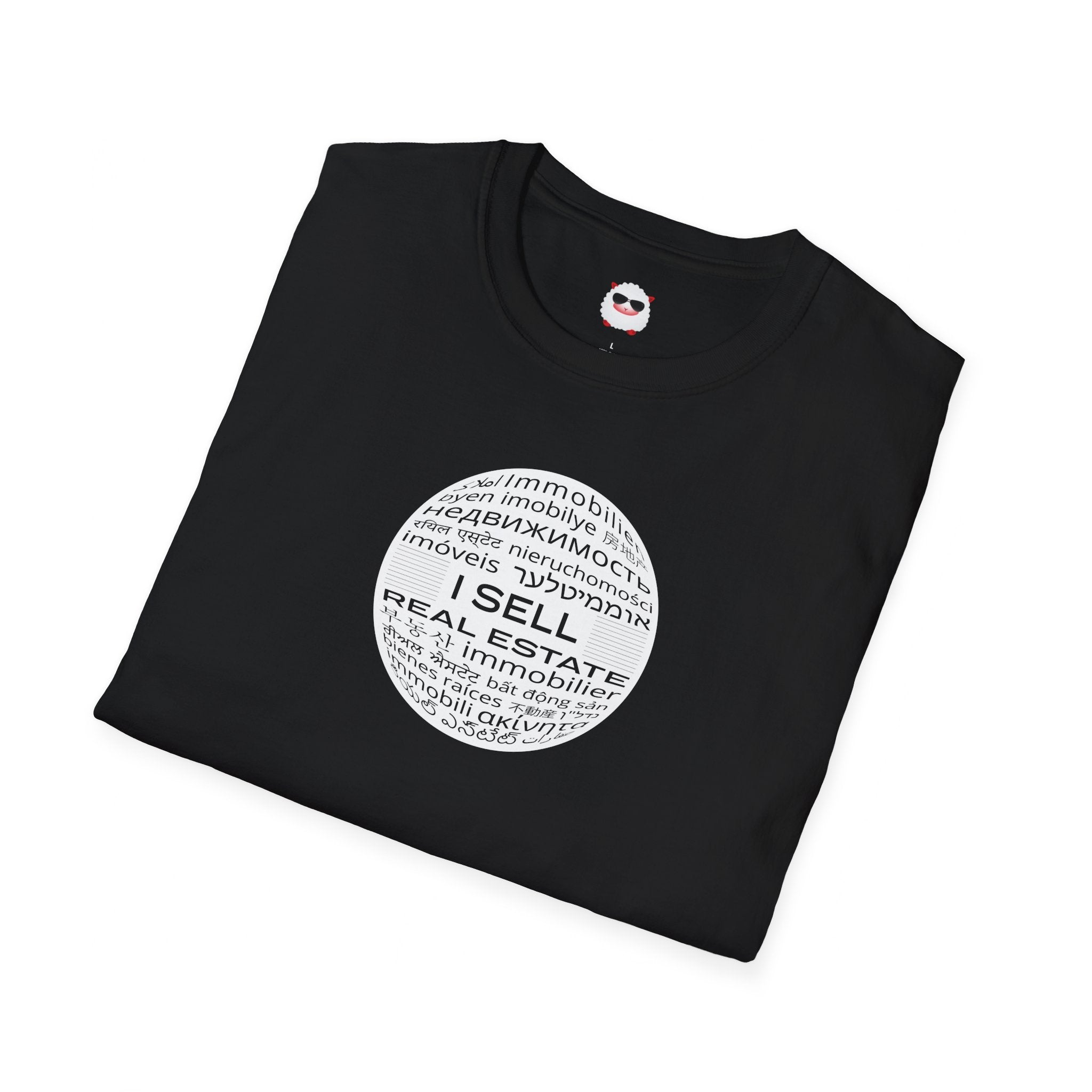 I Sell Real Estate Translated Dark Style Unisex Softstyle T-Shirt
