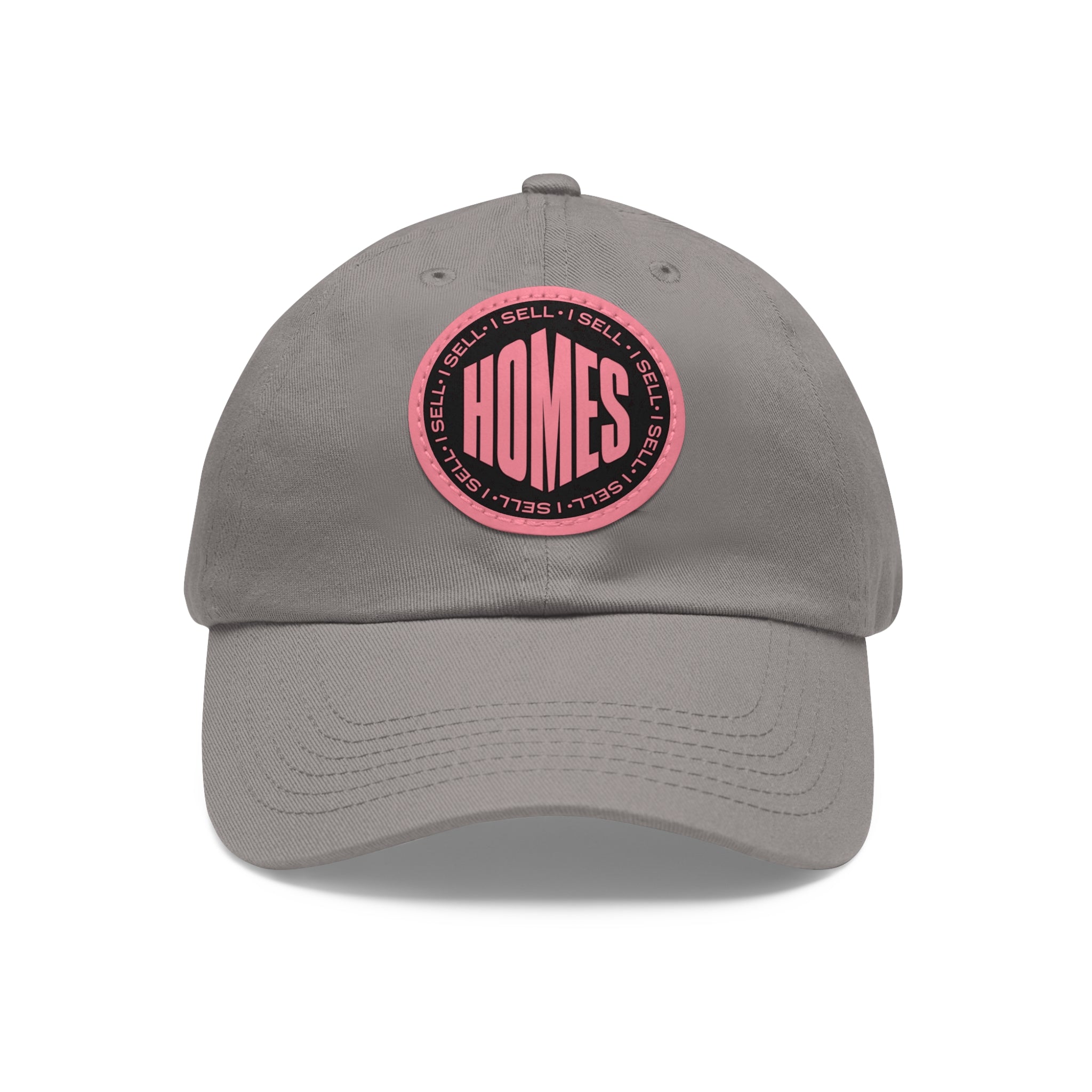I Sell Homes Dad Hat with Leather Patch (Round)
