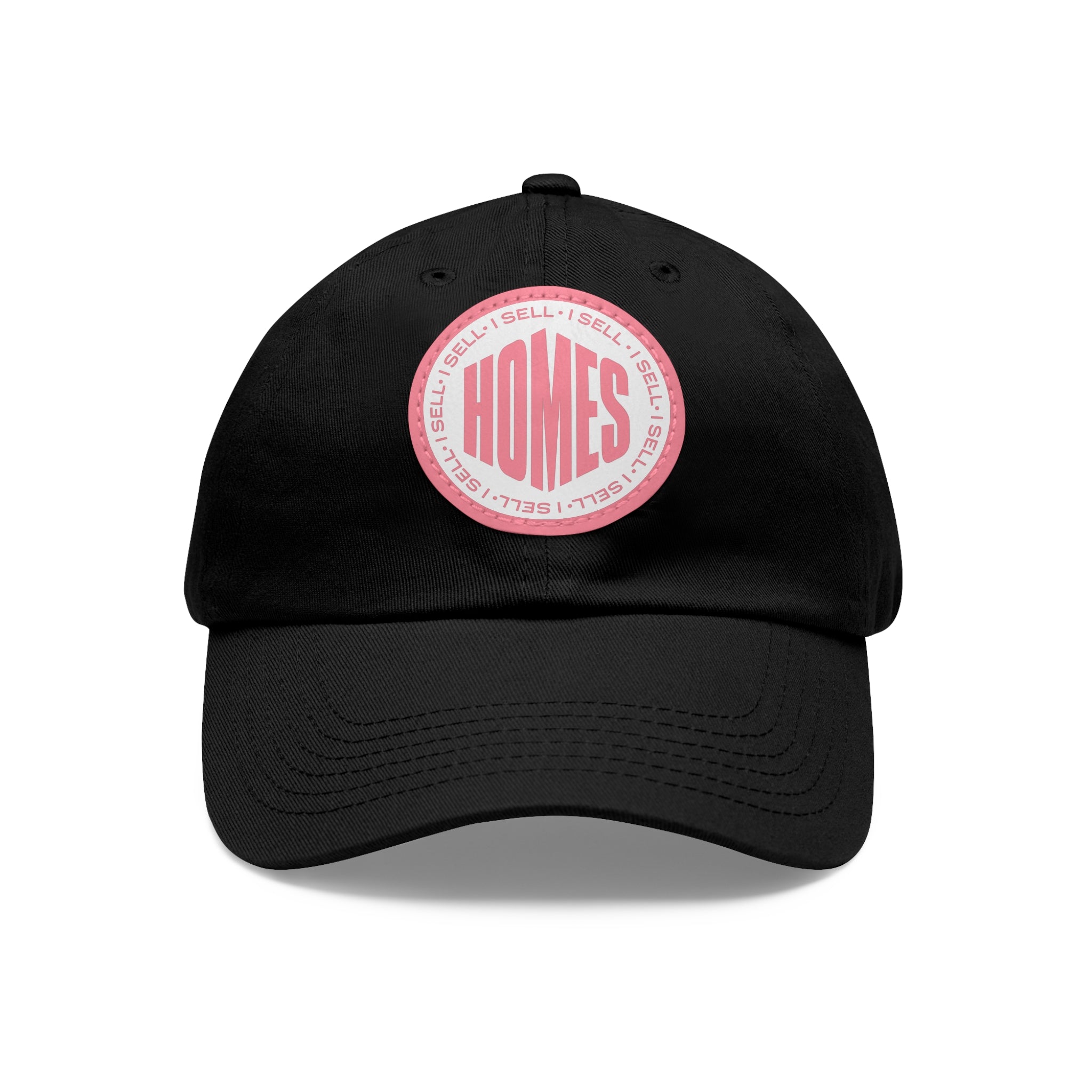 I Sell Homes Dad Hat with Leather Patch (Round)