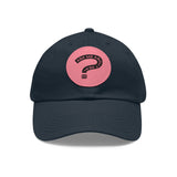 Ask Me About Real Estate Dad Hat with Leather Patch (Round)