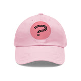Ask Me About Real Estate Dad Hat with Leather Patch (Round)
