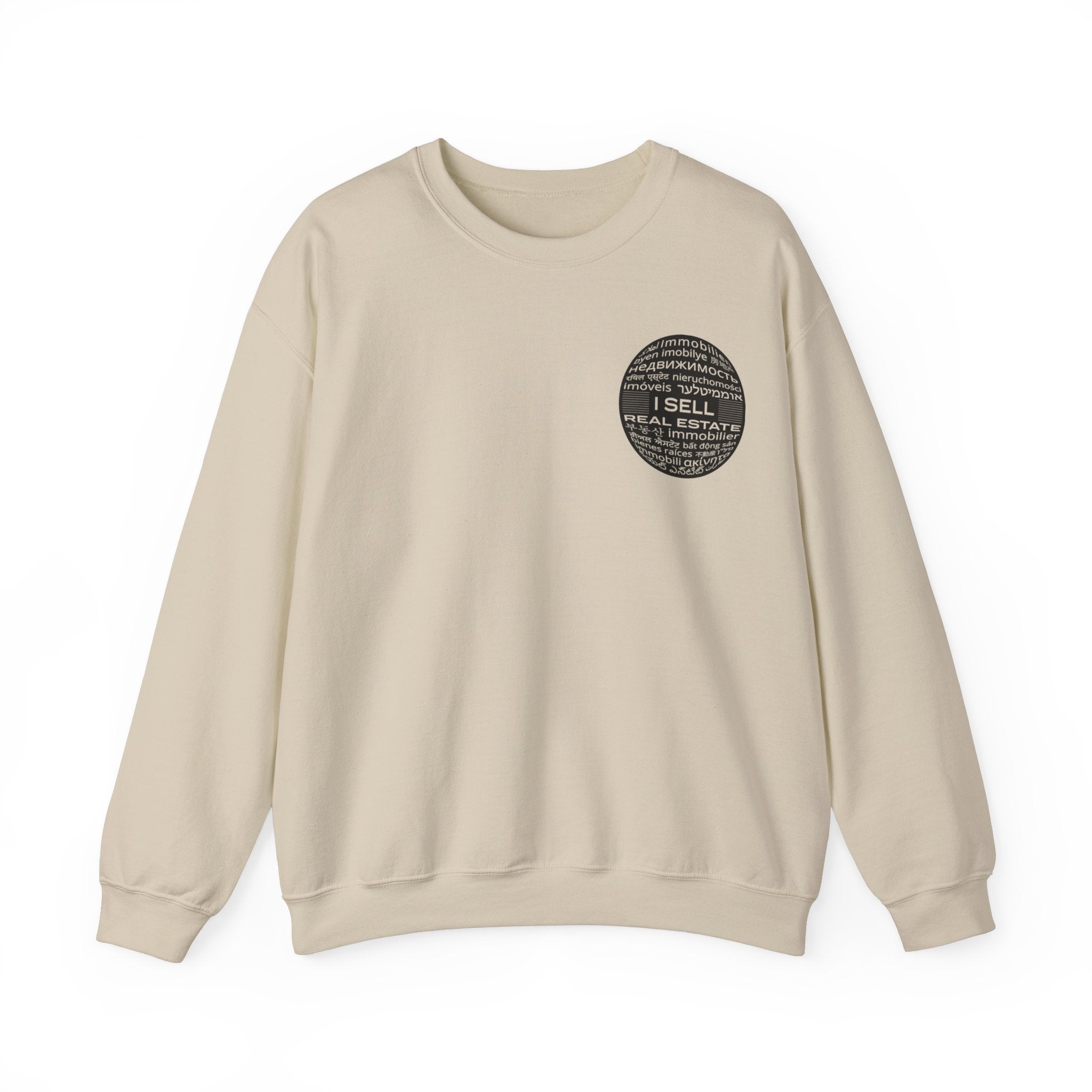 I SELL REAL ESTATE translated Unisex Heavy Blend™ Crewneck Sweatshirt