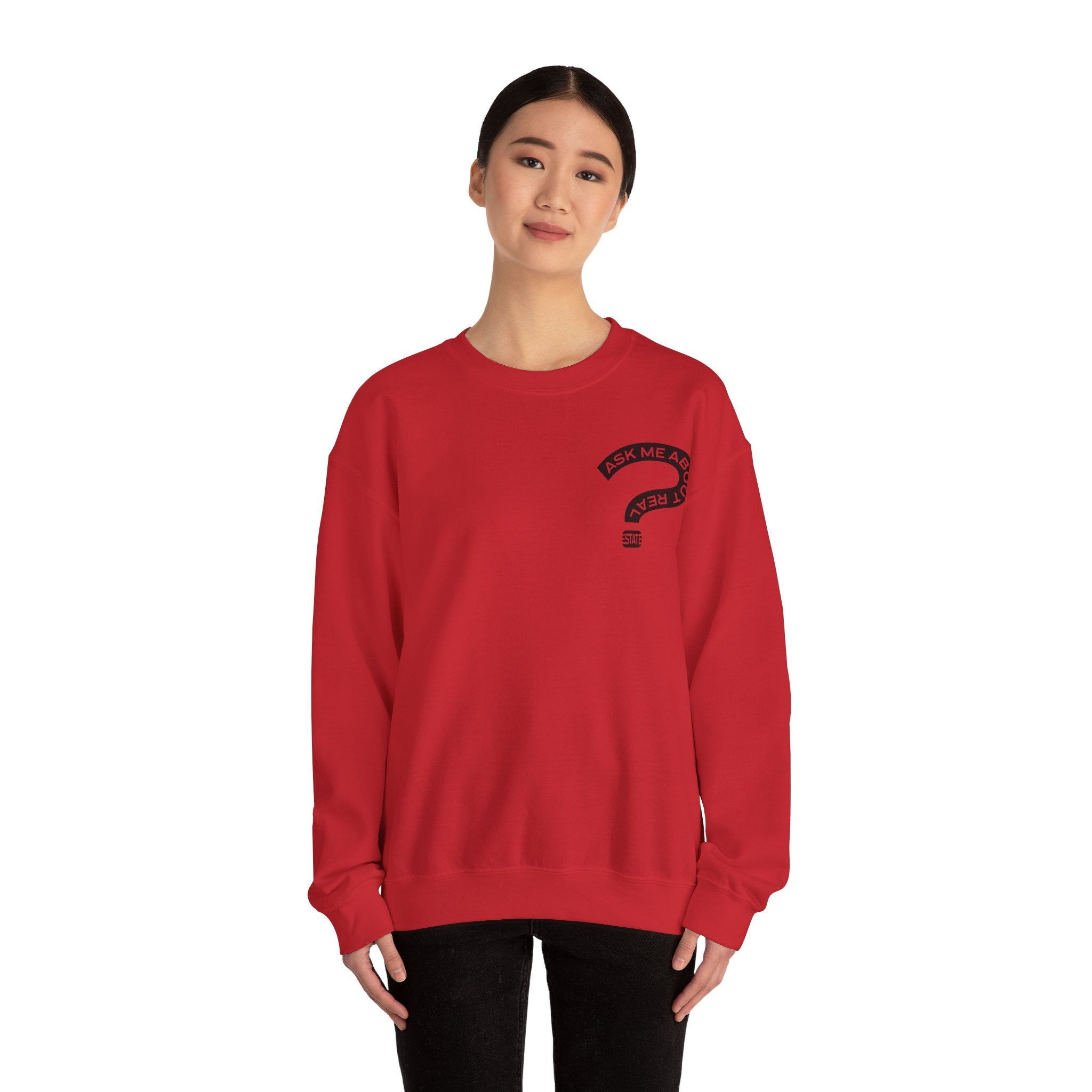 Ask Me About Real Estate Unisex Heavy Blend™ Crewneck Sweatshirt