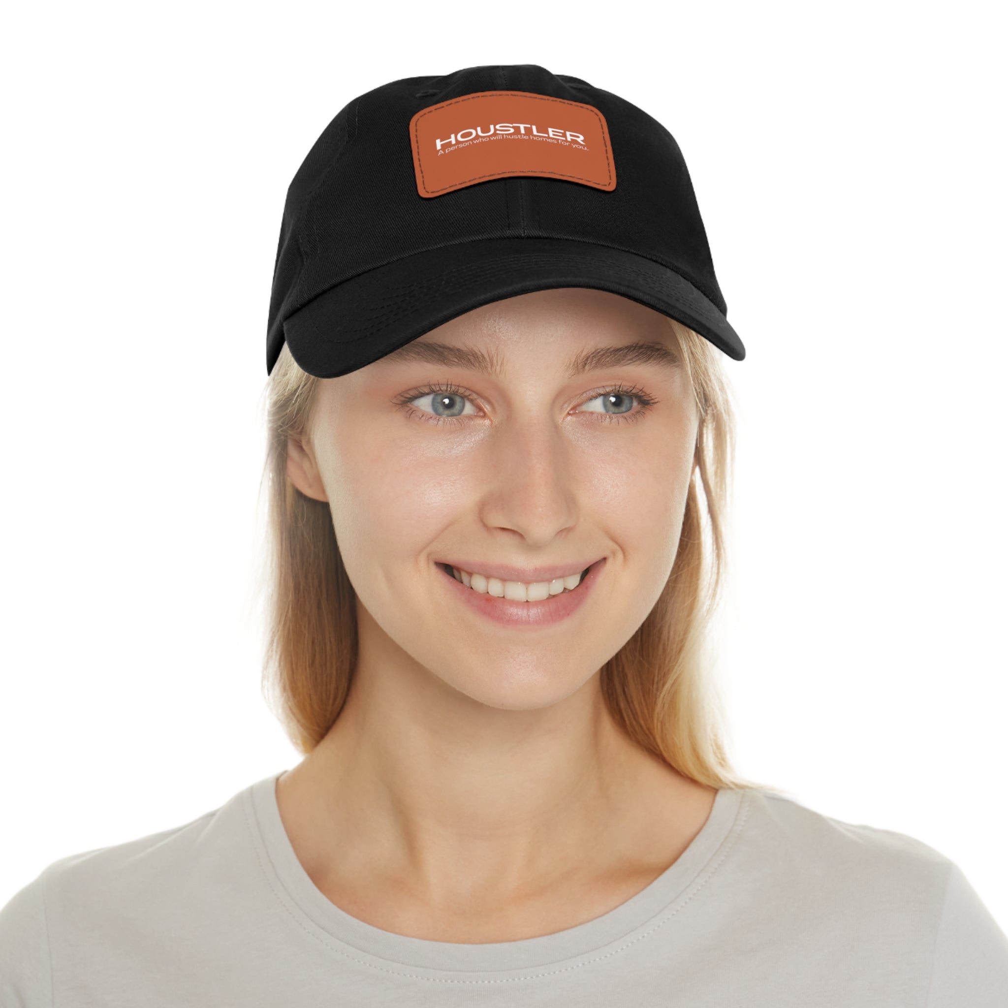 Houstler Dad Hat with Leather Patch (Rectangle)
