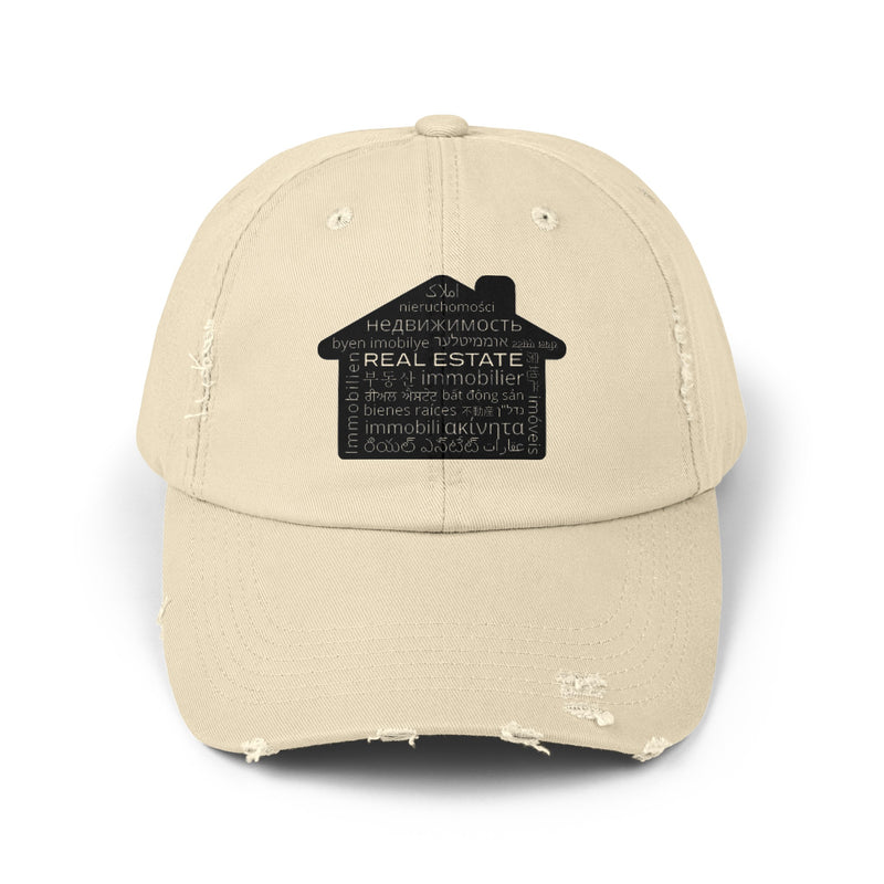 Real Estate Translated  Unisex Distressed Cap