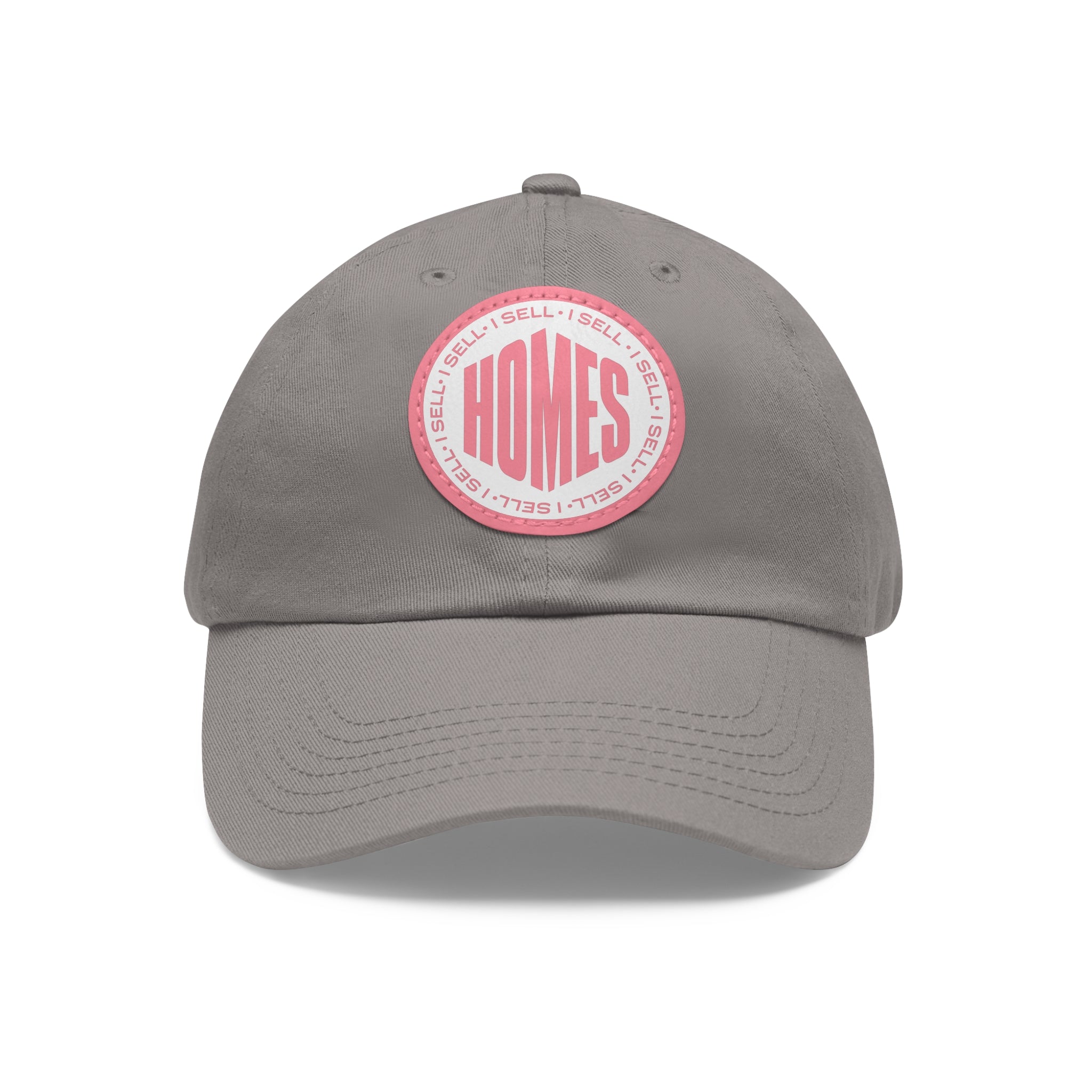 I Sell Homes Dad Hat with Leather Patch (Round)