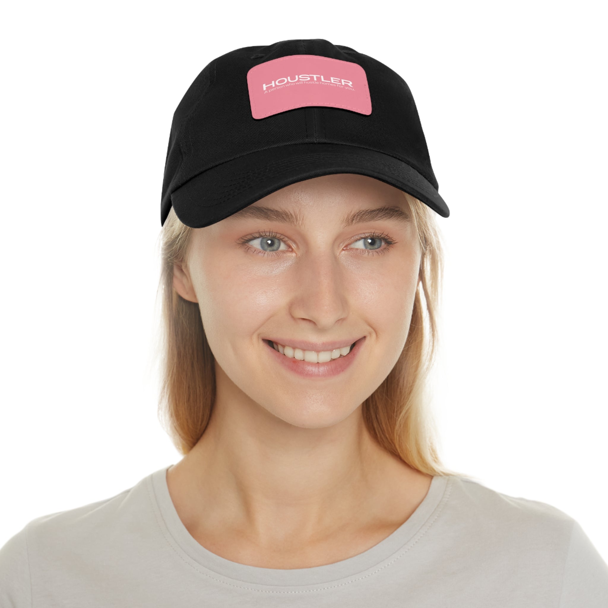 Houstler Dad Hat with Leather Patch (Rectangle)