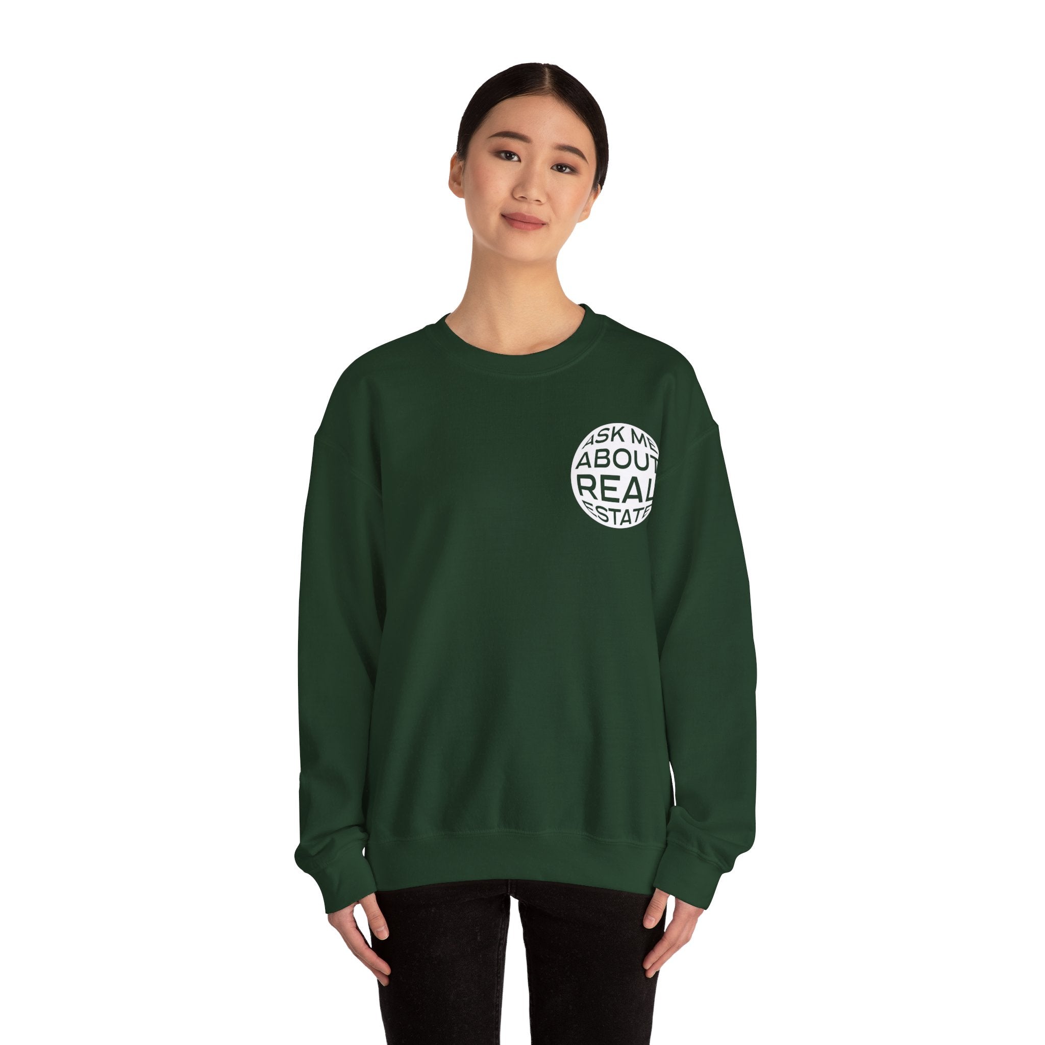 Ask Me About Real Estate Unisex Heavy Blend™ Crewneck Sweatshirt
