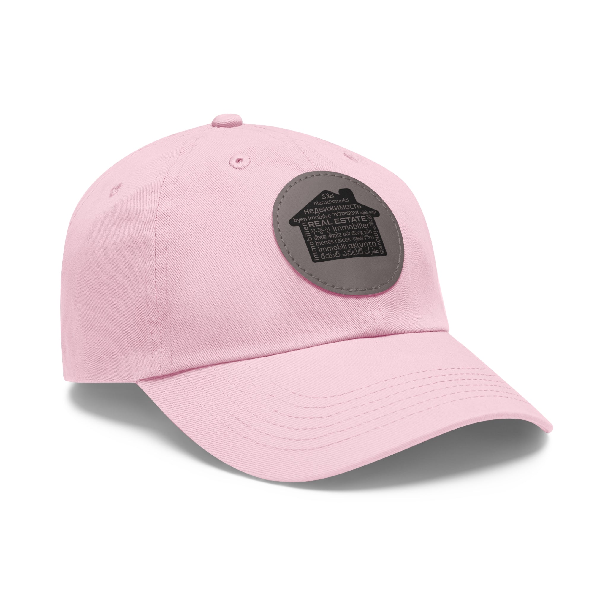 Real Estate Translated Dad Hat with Leather Patch (Round)