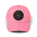 Copy of Ask Me About Real Estate Unisex Distressed Cap