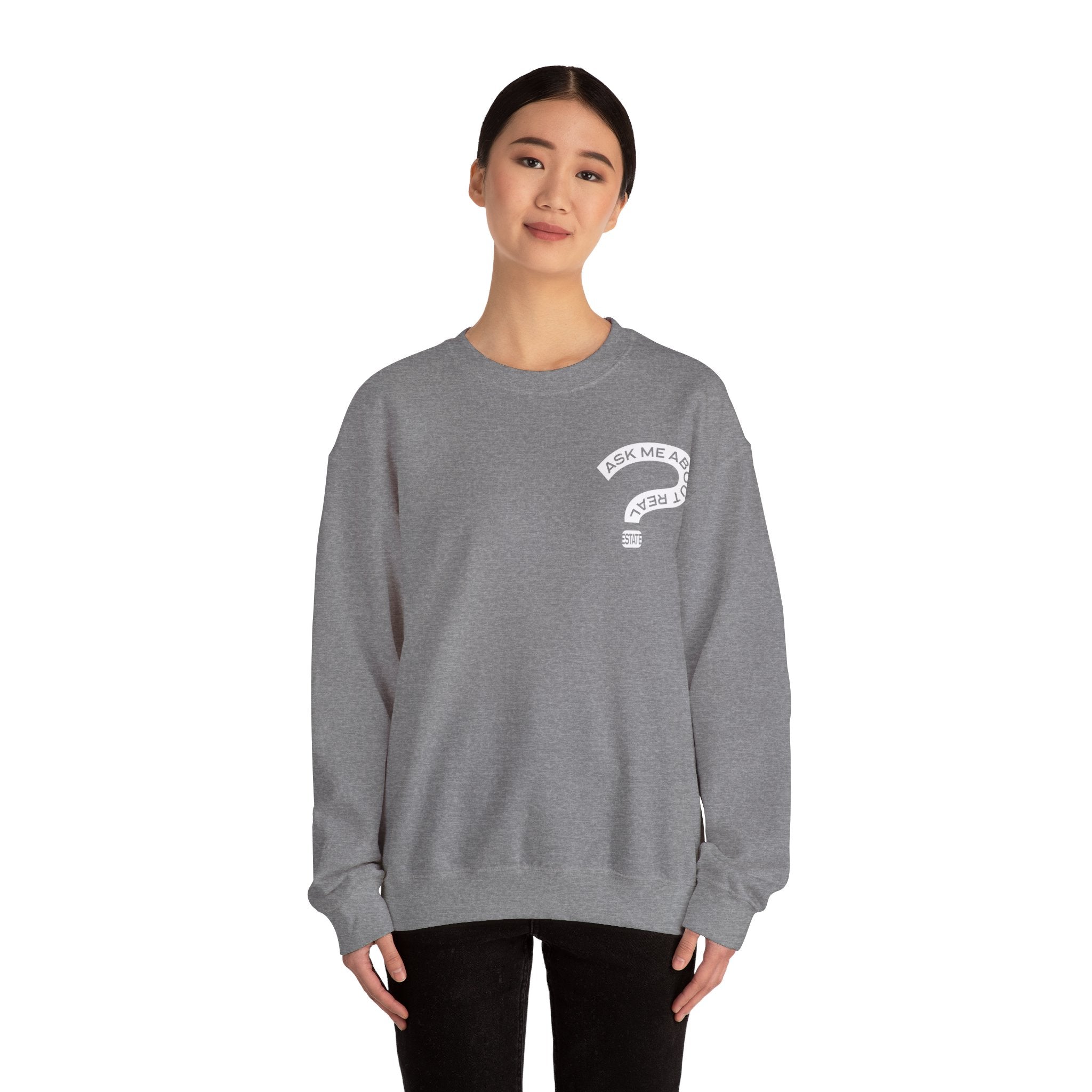 Ask Me About Real Estate Unisex Heavy Blend™ Crewneck Sweatshirt