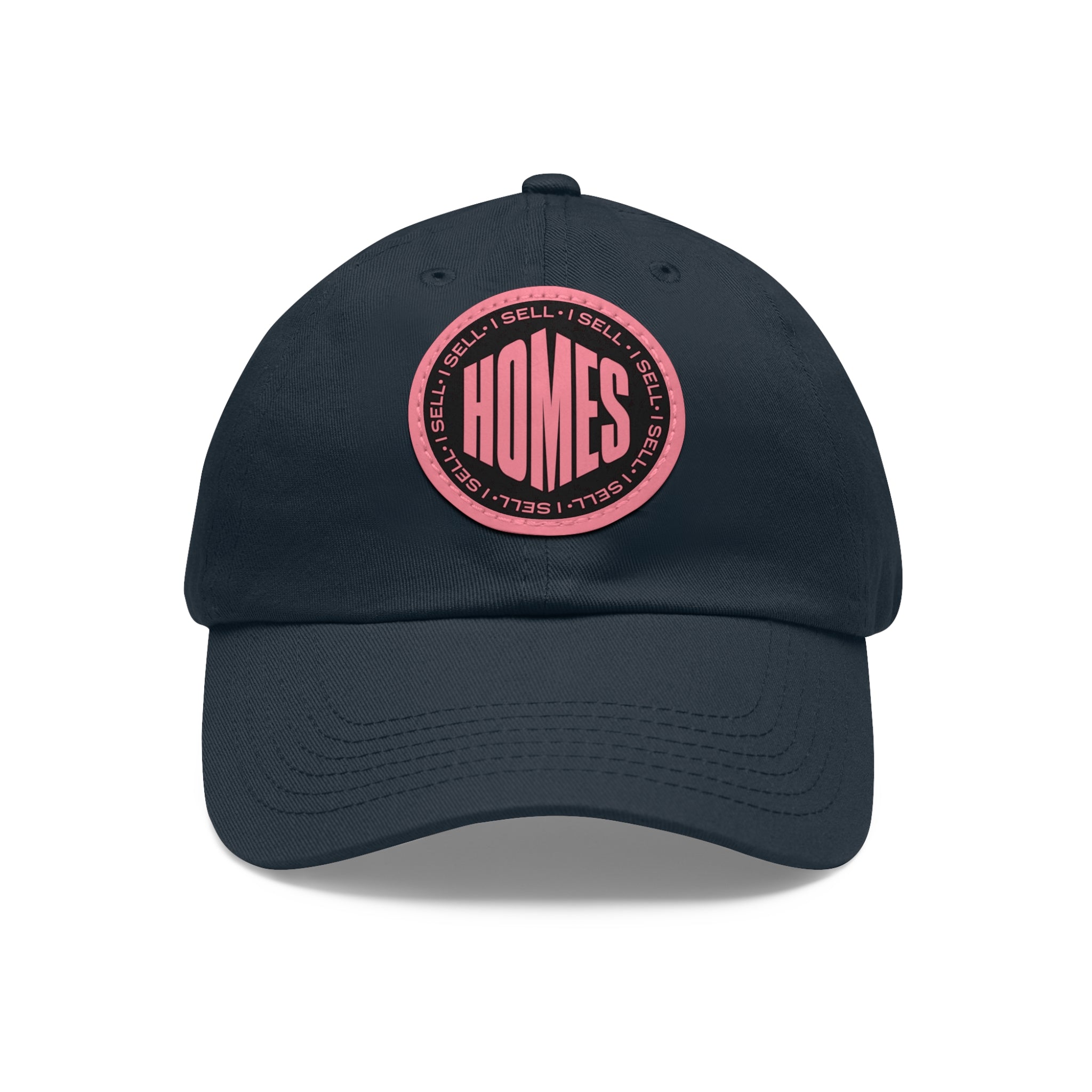 I Sell Homes Dad Hat with Leather Patch (Round)