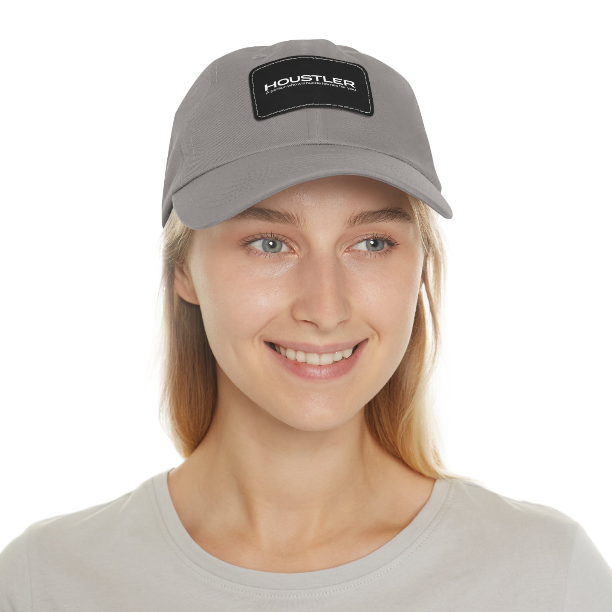 Houstler Dad Hat with Leather Patch (Rectangle)