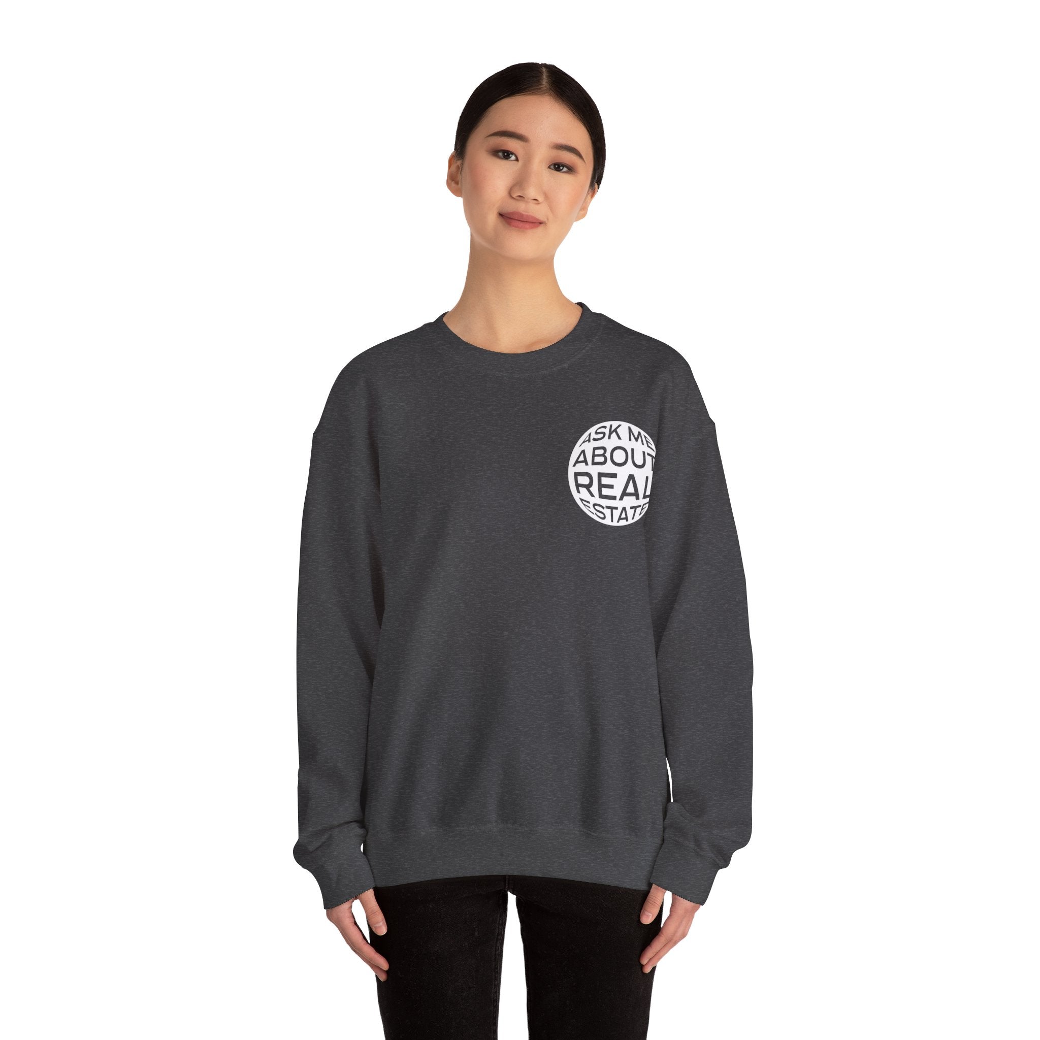 Ask Me About Real Estate Unisex Heavy Blend™ Crewneck Sweatshirt