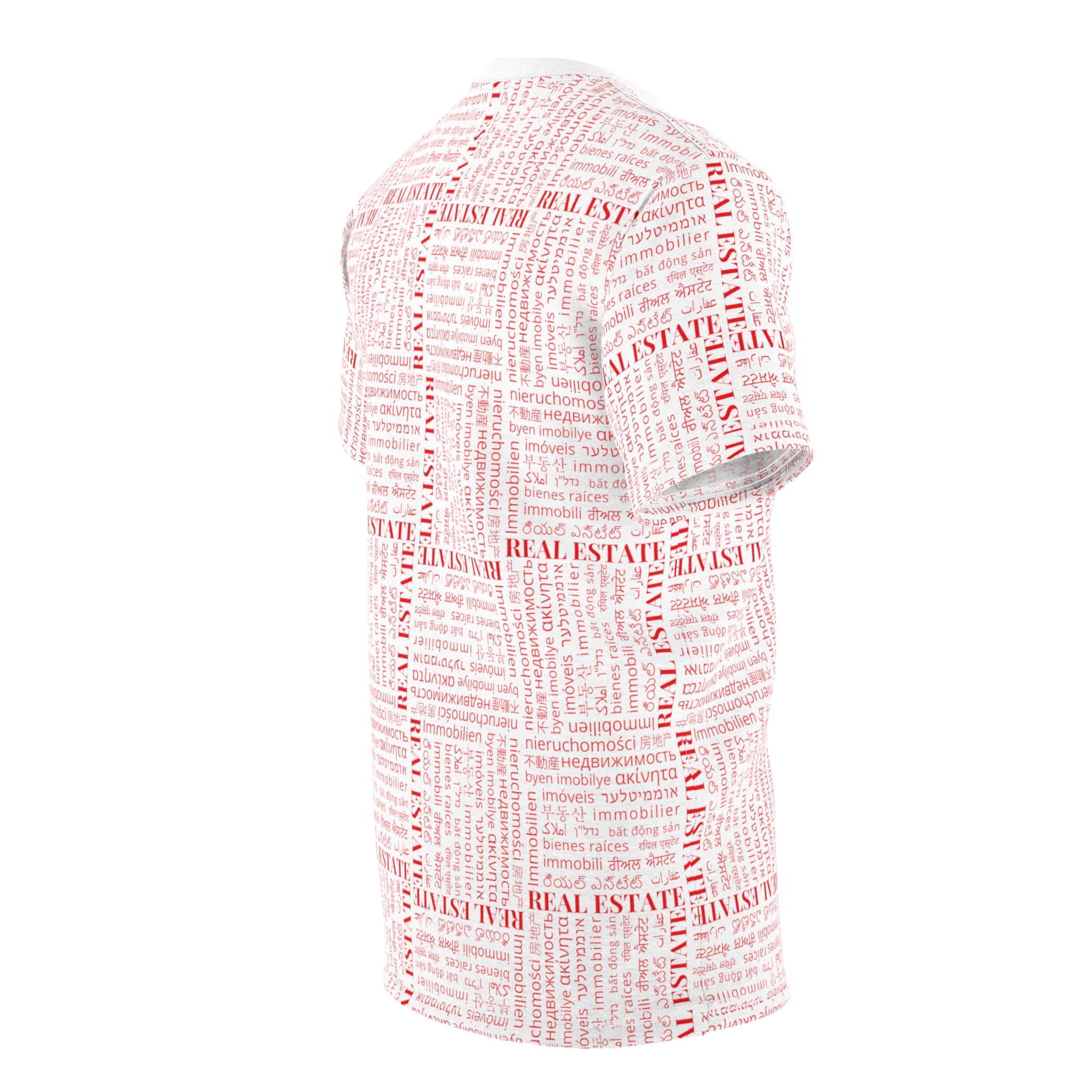 The Ultimate Real Estate Shirt! Unisex Cut & Sew Tee (AOP) Red