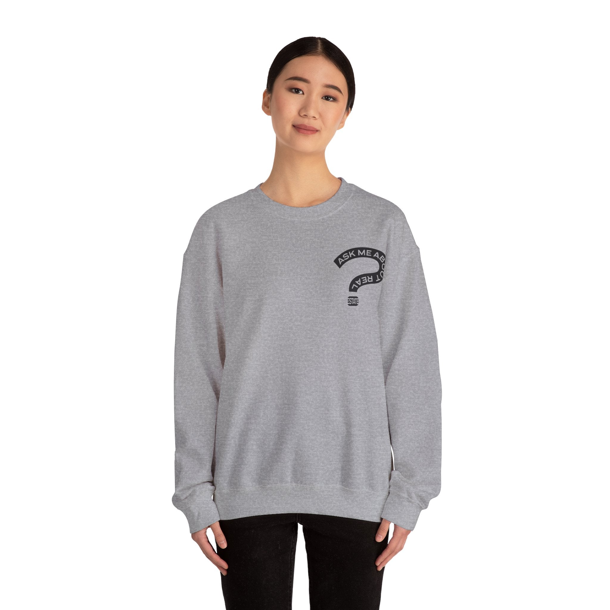 Ask Me About Real Estate Unisex Heavy Blend™ Crewneck Sweatshirt