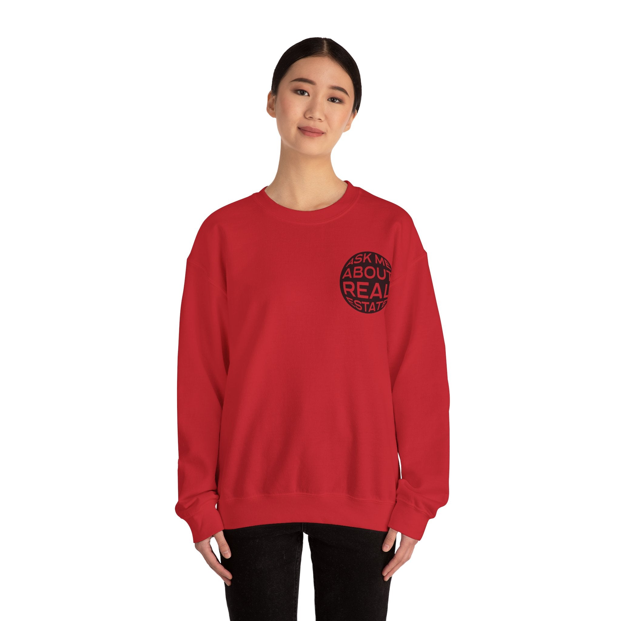 Ask Me About Real Estate Unisex Heavy Blend™ Crewneck Sweatshirt