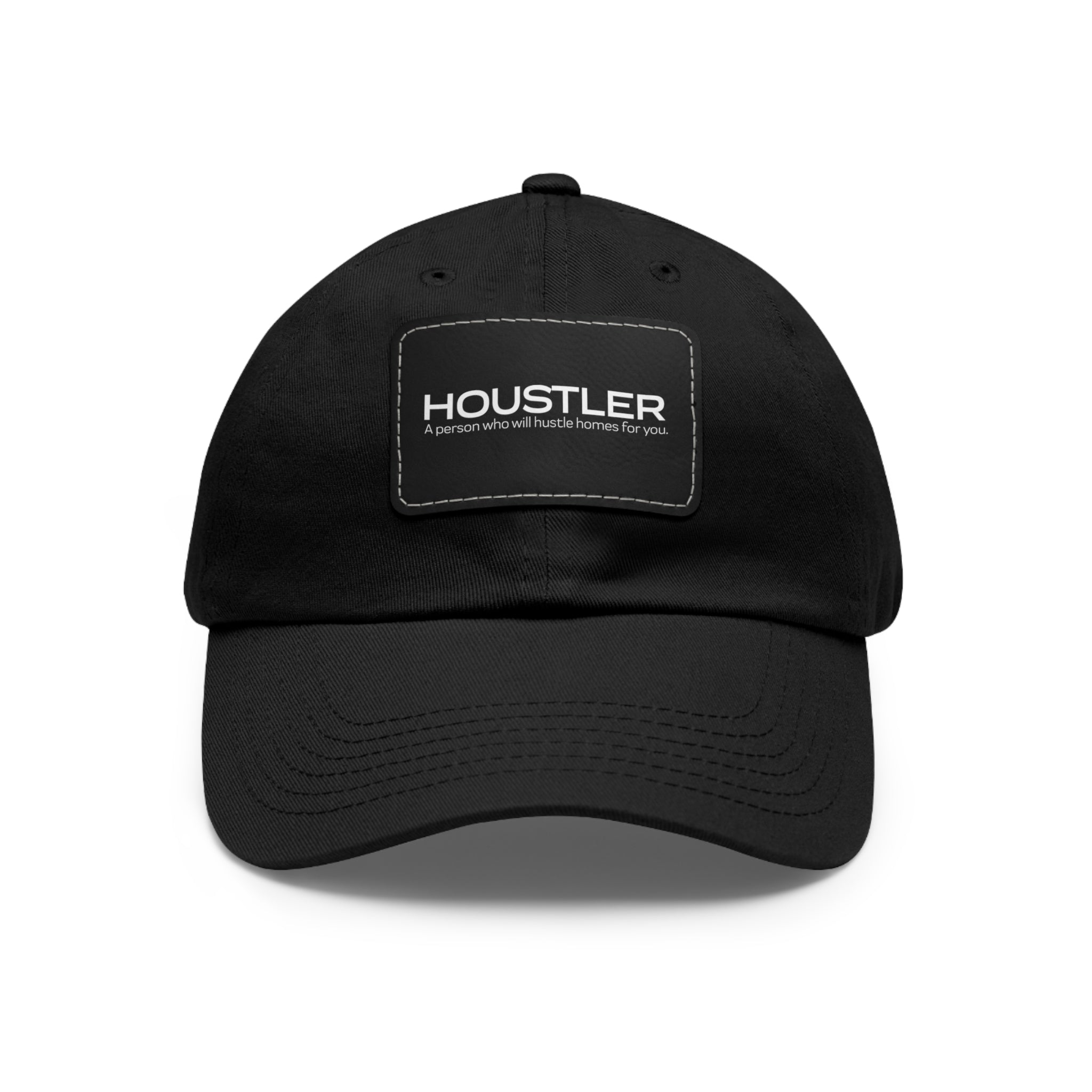 Houstler Dad Hat with Leather Patch (Rectangle)