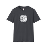 Ask Me About Real Estate Circle Dark Style Unisex Softstyle T-Shirt