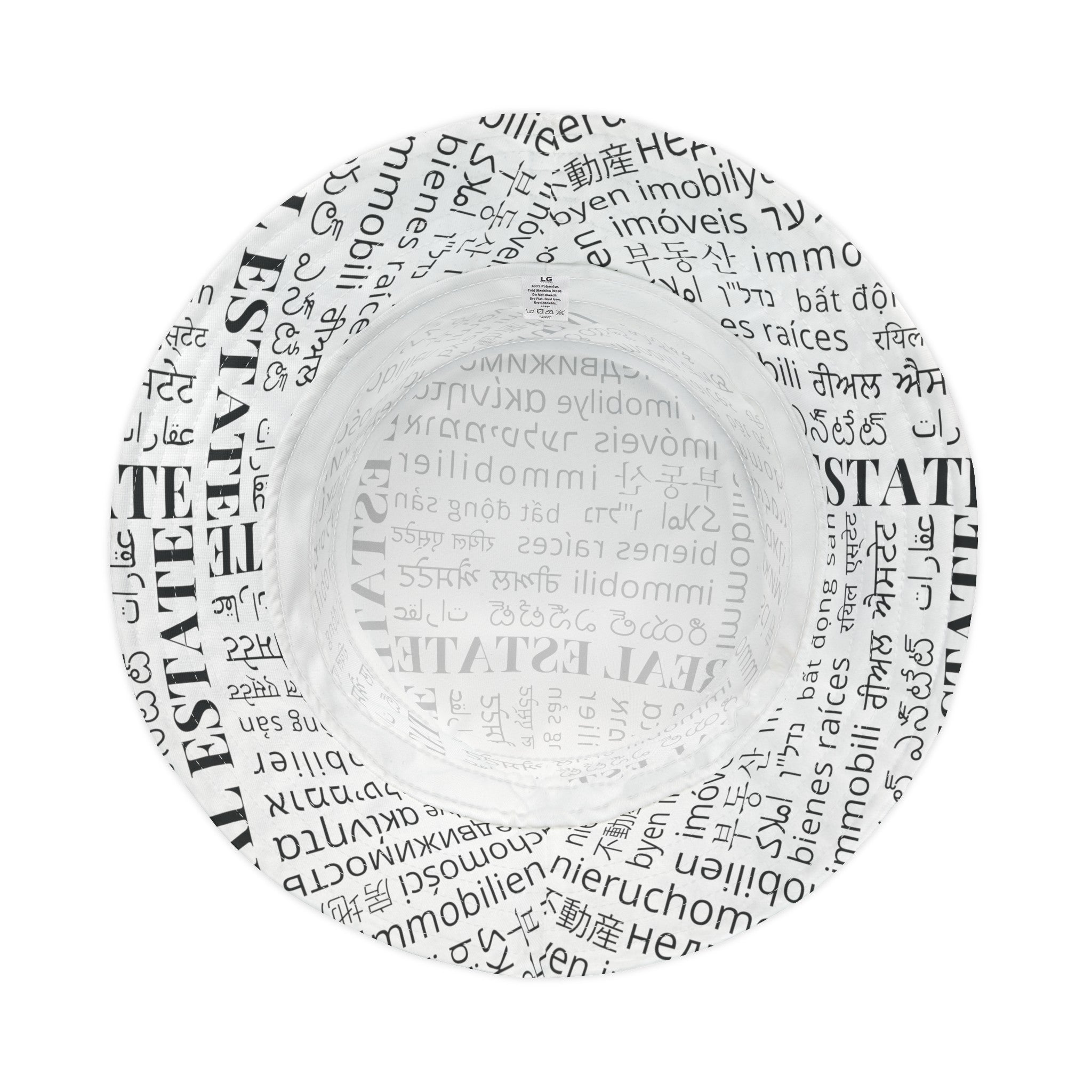 Real Estate Translated Bucket Hat (AOP)