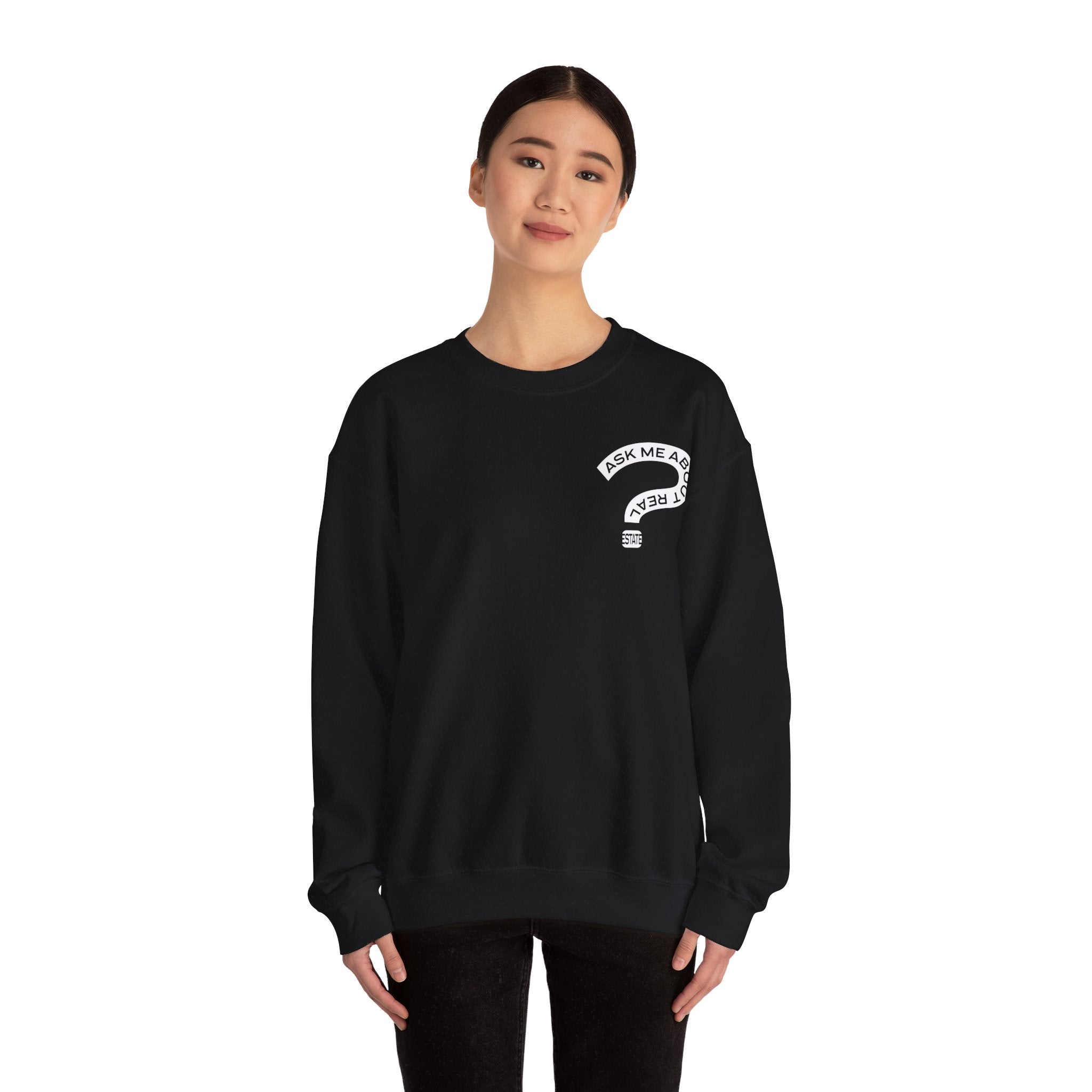 Ask Me About Real Estate Unisex Heavy Blend™ Crewneck Sweatshirt