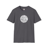 Ask Me About Real Estate Circle Dark Style Unisex Softstyle T-Shirt