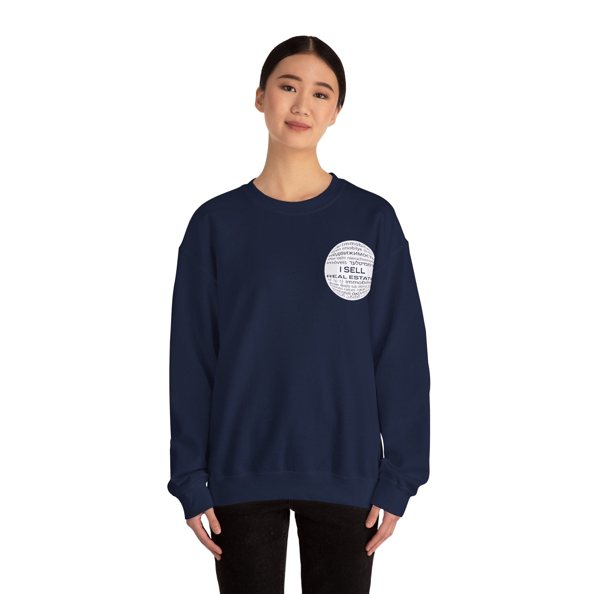 I SELL REAL ESTATE Translated Unisex Heavy Blend™ Crewneck Sweatshirt