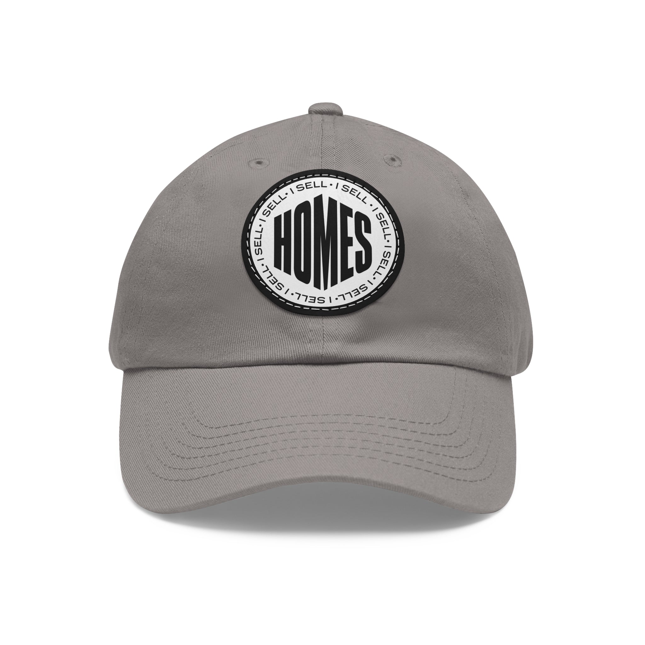 I Sell Homes Dad Hat with Leather Patch (Round)