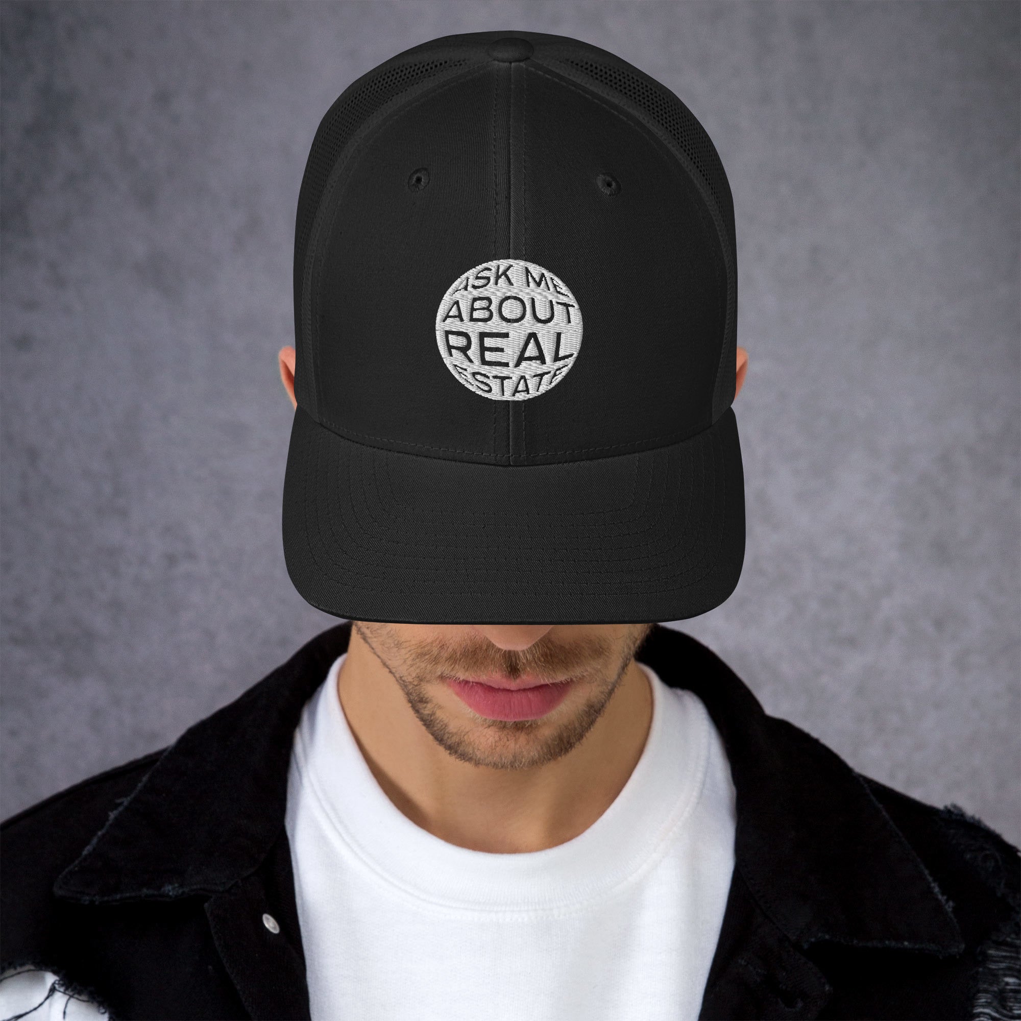 Ask Me About Real Estate Trucker Cap