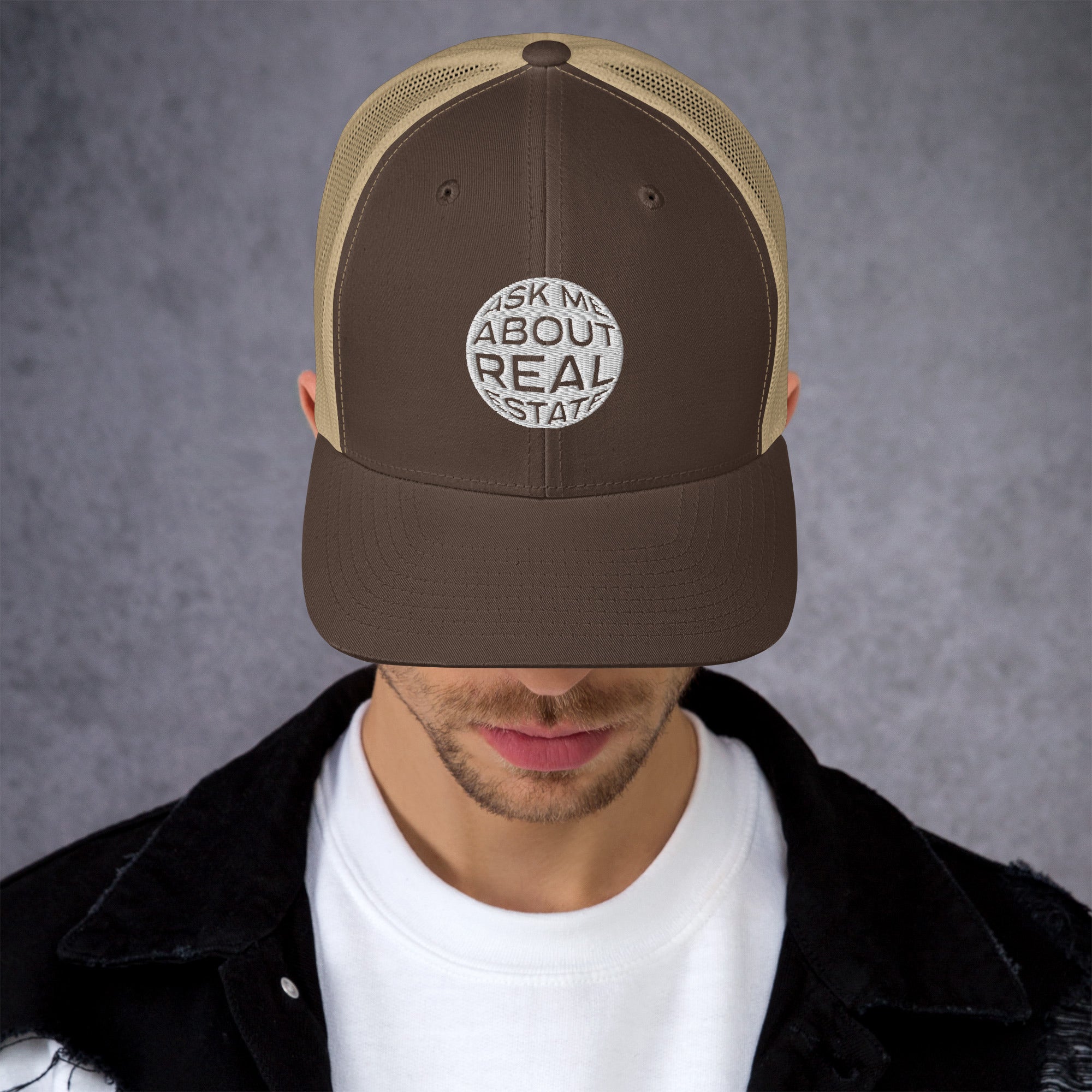 Ask Me About Real Estate Trucker Cap