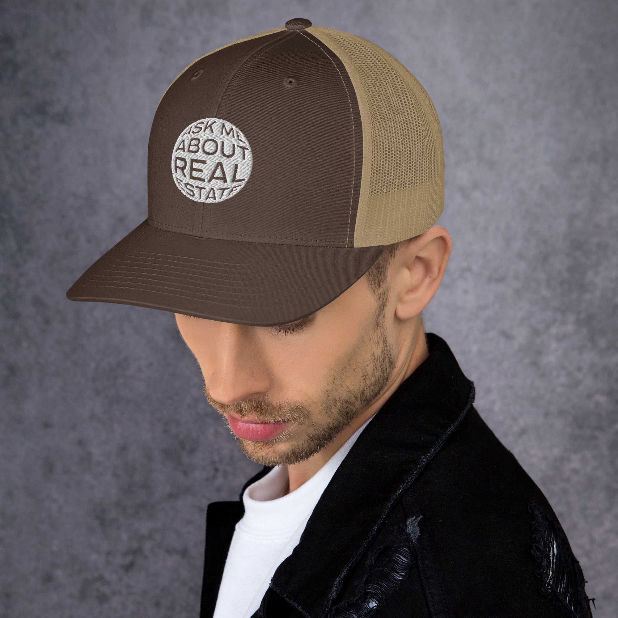 Ask Me About Real Estate Trucker Cap