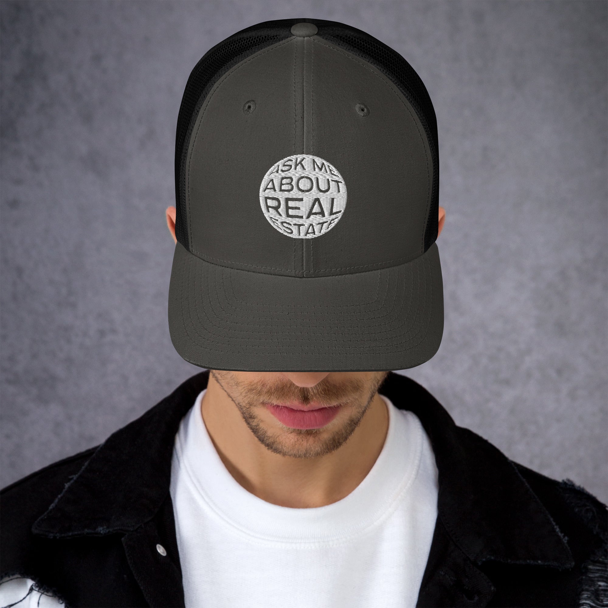 Ask Me About Real Estate Trucker Cap