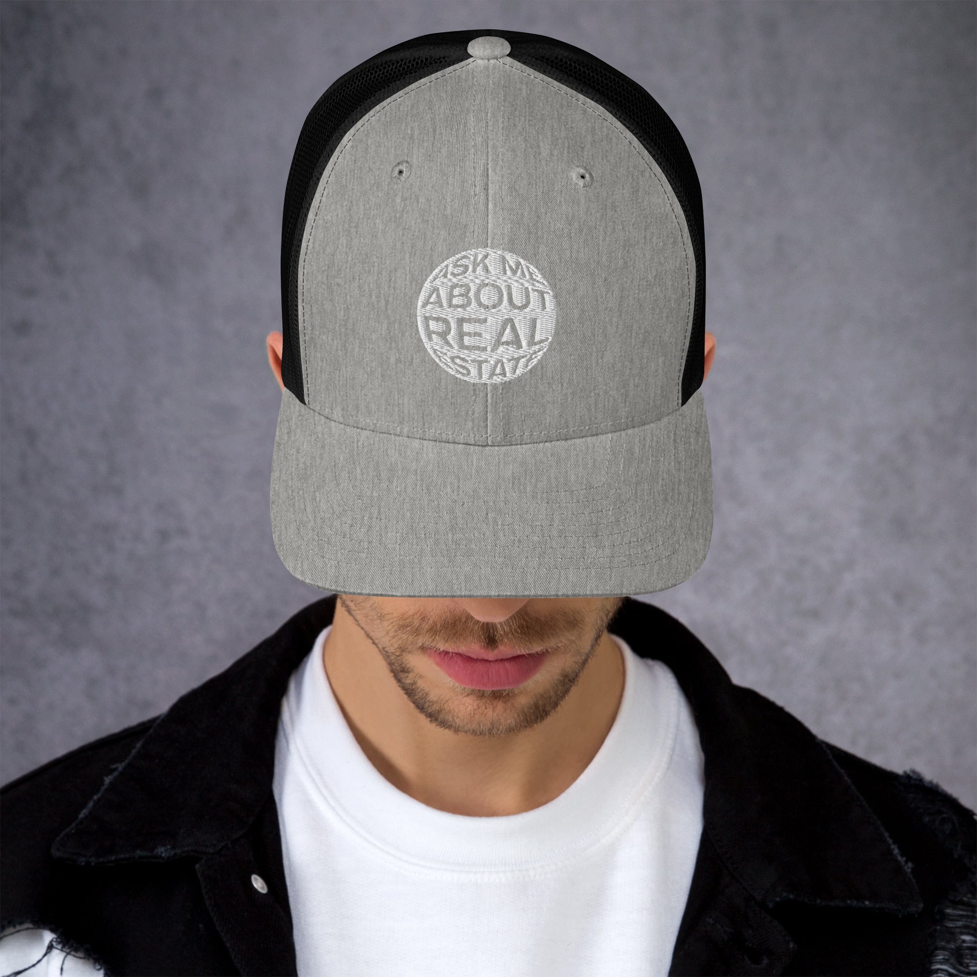 Ask Me About Real Estate Trucker Cap