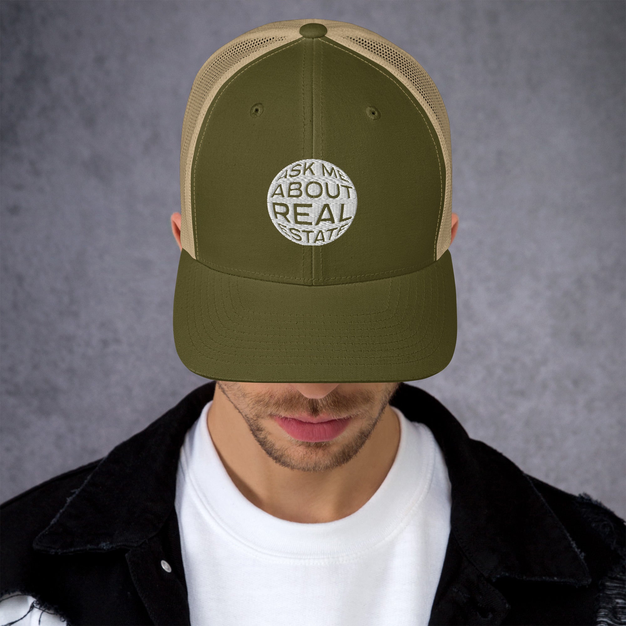 Ask Me About Real Estate Trucker Cap
