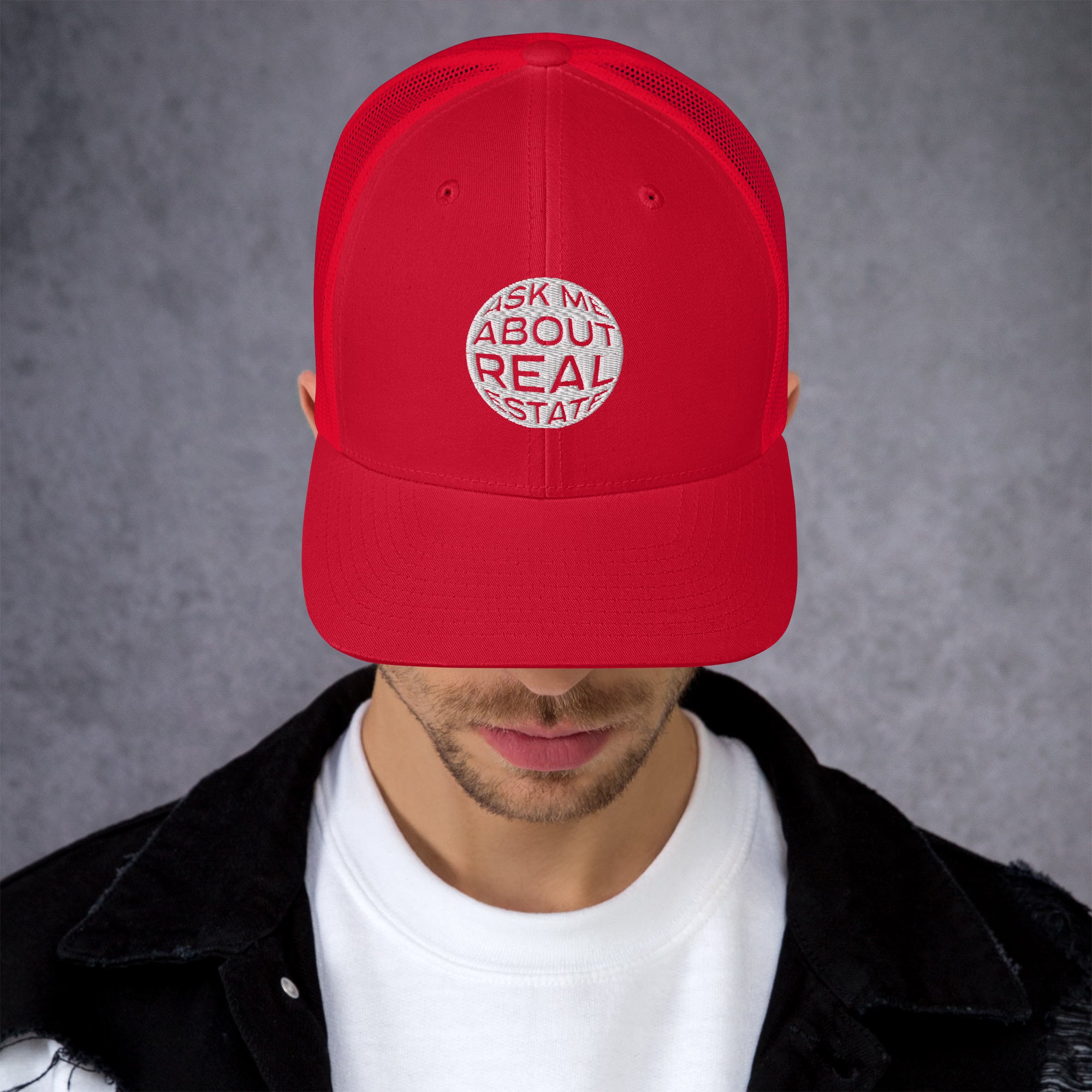 Ask Me About Real Estate Trucker Cap